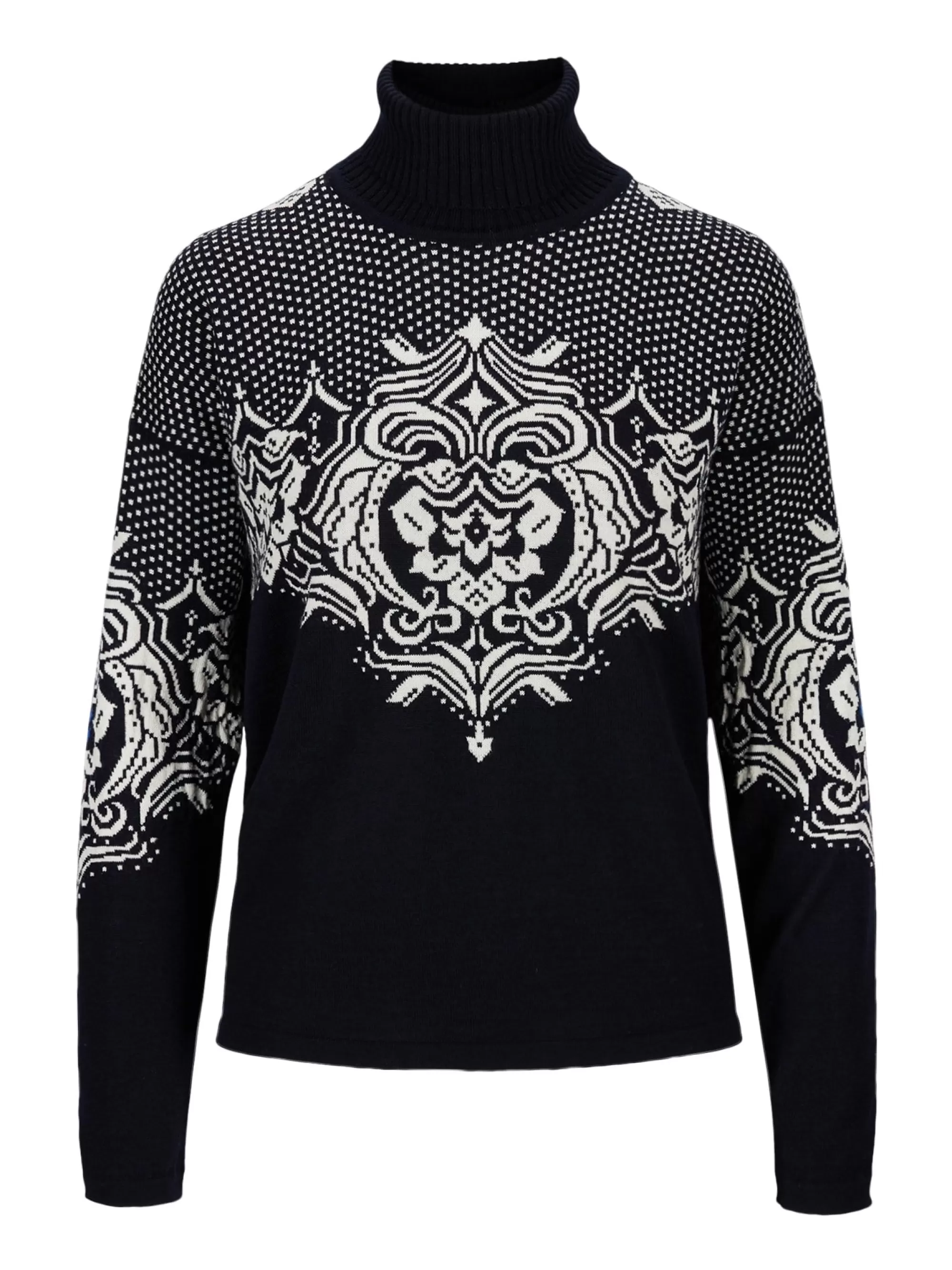 Suéter femenino Rosendal para invierno - Diseño noruego clásico en lana premium (Colección Dale of Norway)
