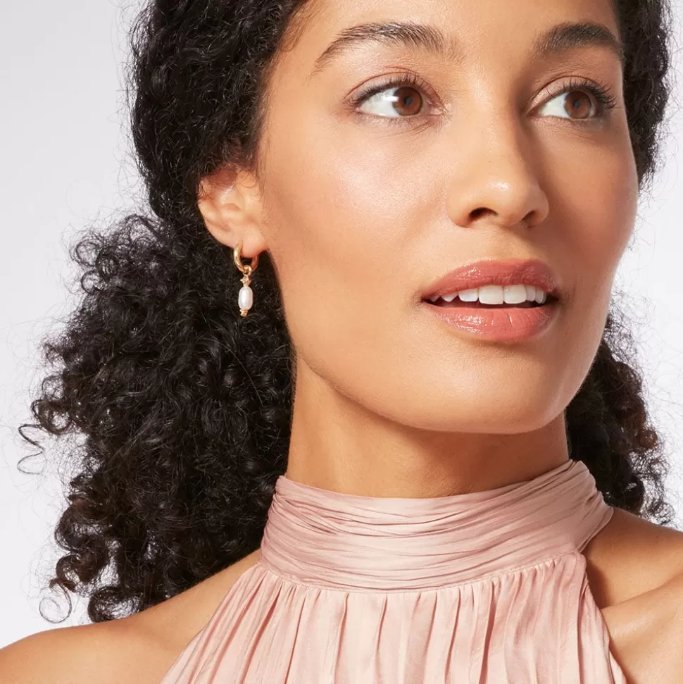 Pendientes Real Tudor: Aros Pequeños con Perlas Cultivadas - Joyería Exclusiva The Met