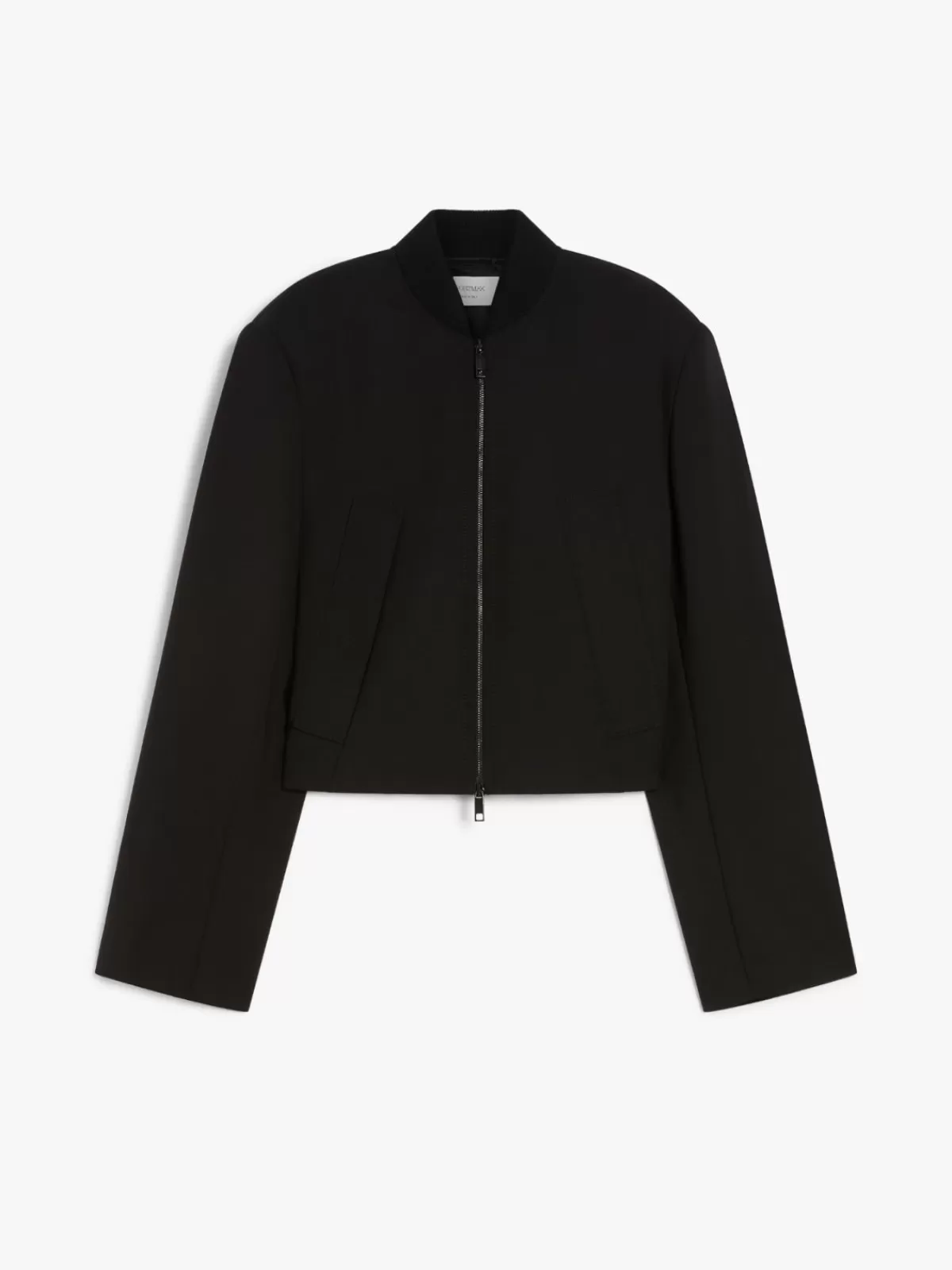 Chaqueta Corta Max Mara Invierno 2024 | Abrigo elegante en lana negra premium, estilo blouson sofisticado para mujer