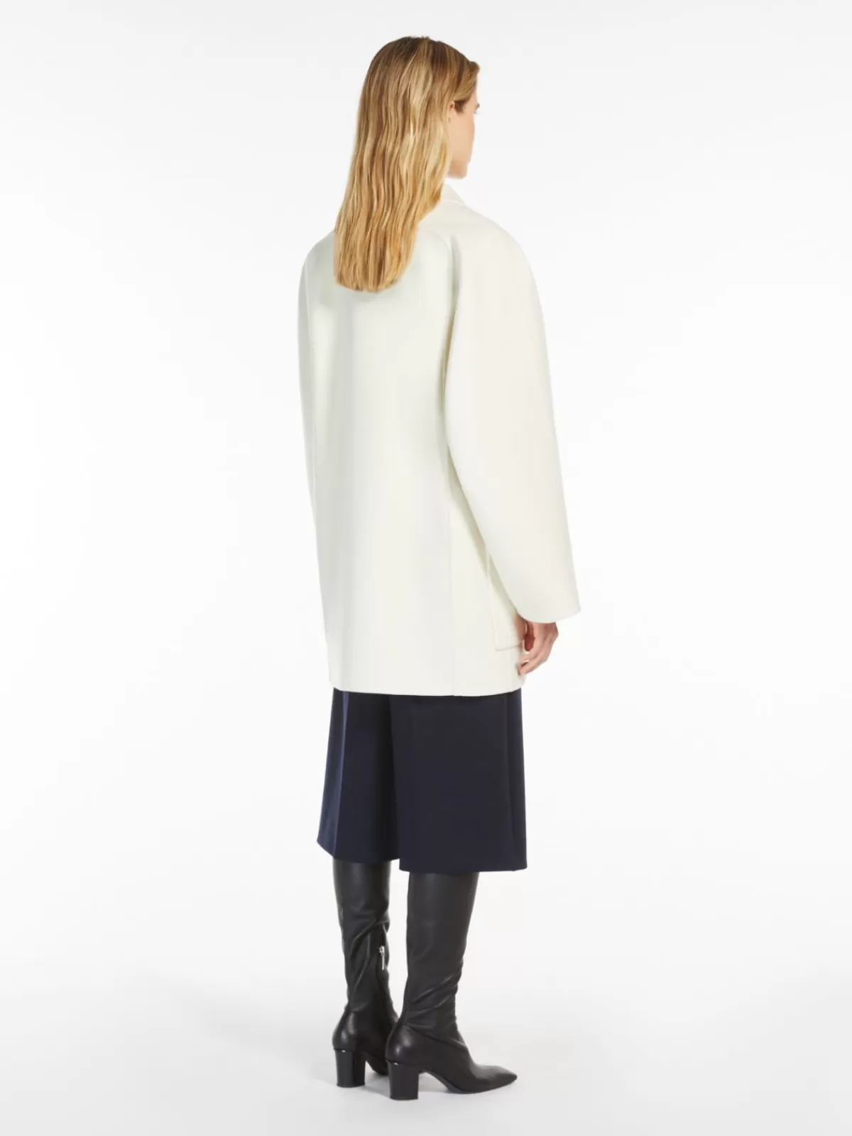 Abrigo corto de invierno Max Mara en lana y cachemir color blanco - Diseño premium para tu elegancia diaria