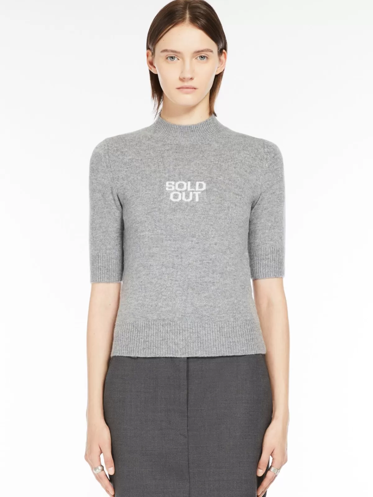 Jersey de manga corta Max Mara - Mezcla suave de lana y cachemir, ideal para días frescos (Modelo Avio)