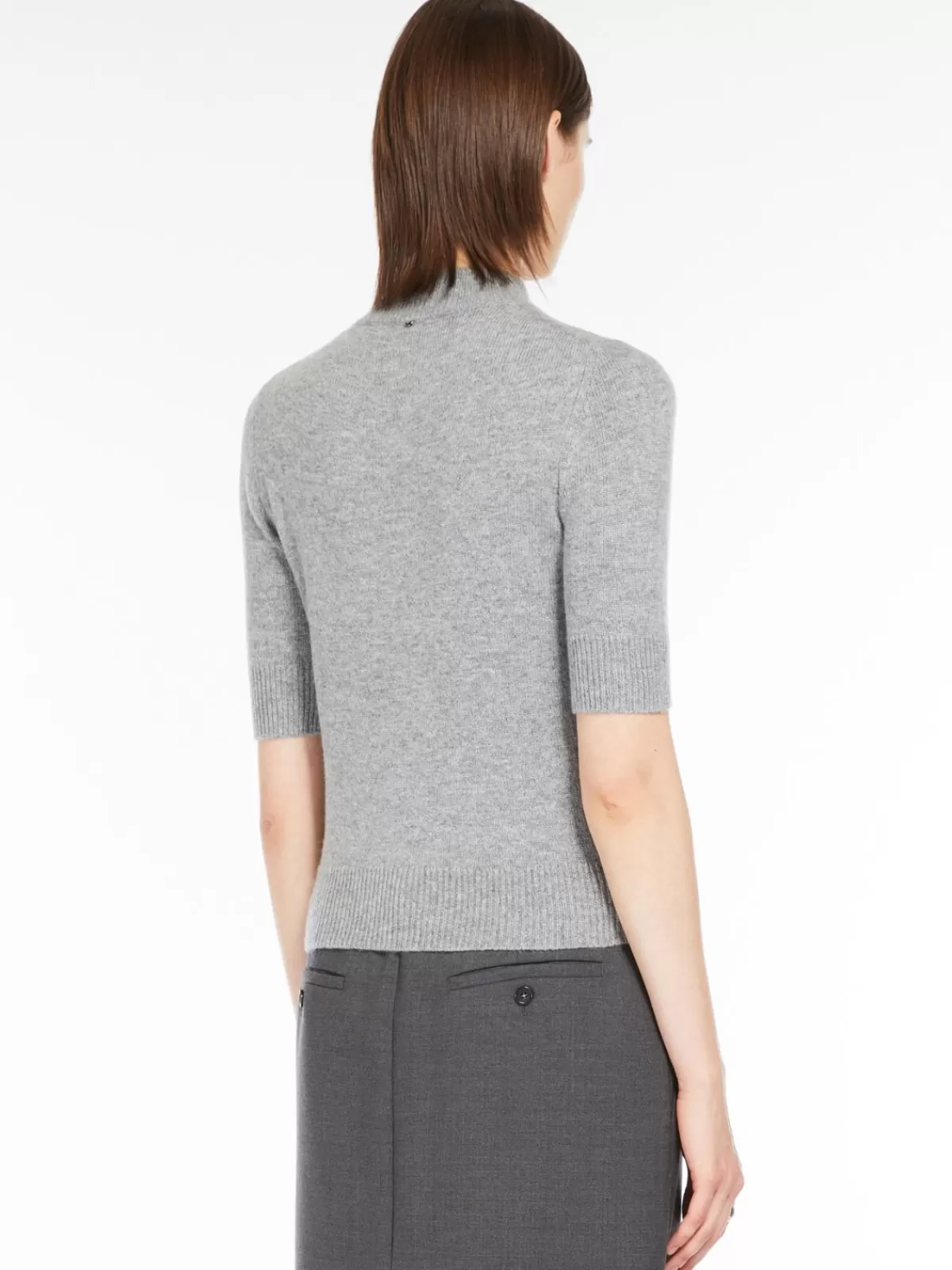 Jersey de manga corta Max Mara - Mezcla suave de lana y cachemir, ideal para días frescos (Modelo Avio)
