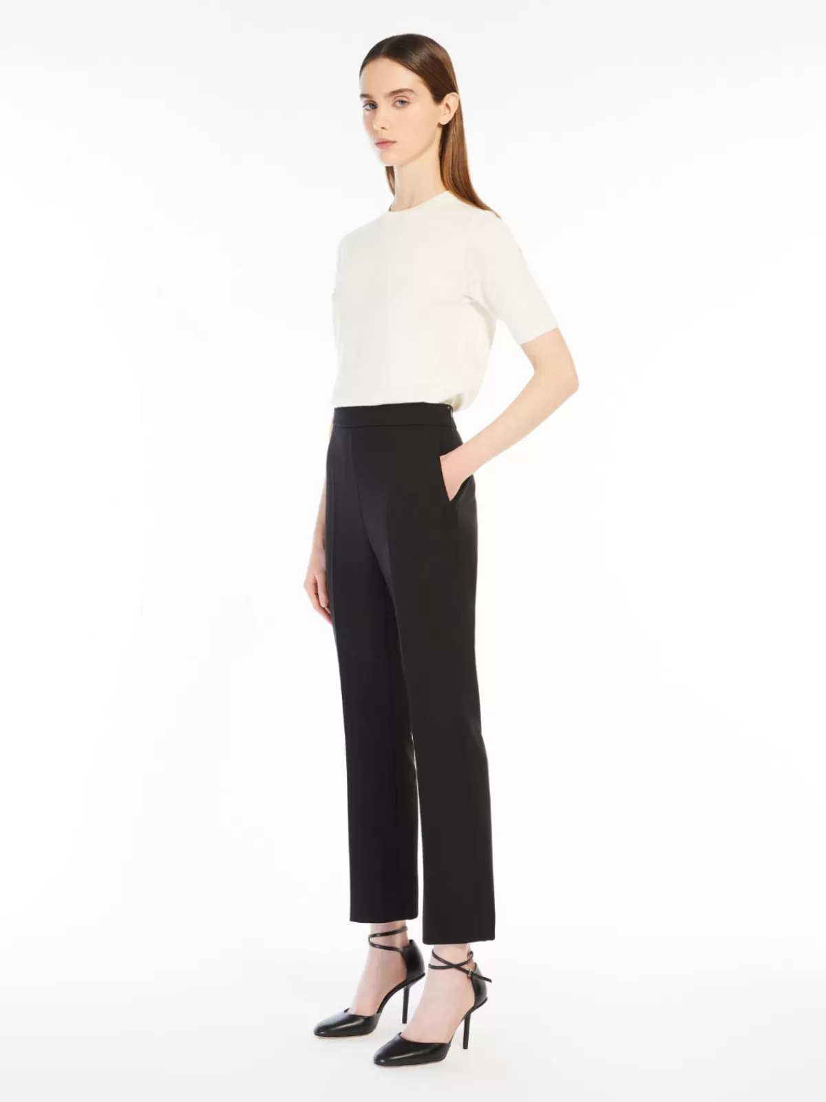 Jersey clásico de cachemir y seda fina | Max Mara | Color vainilla suave