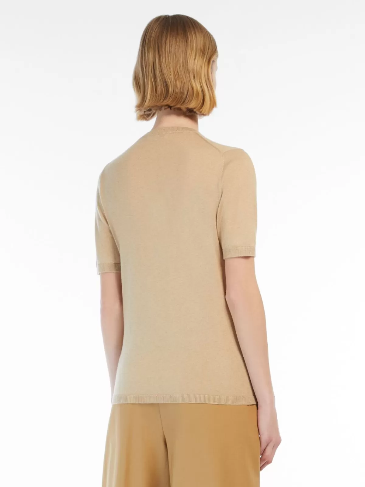 Elegante suéter Max Mara en seda fina y cachemira - jersey de punto premium color crudo para looks sofisticados