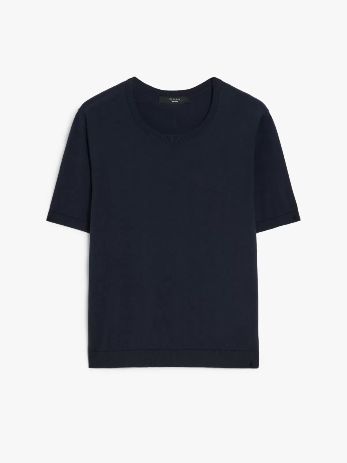 Camiseta clásica de punto MaxMara - Tejido premium en seda y algodón lavanda marino 

(Nota: He utilizado 