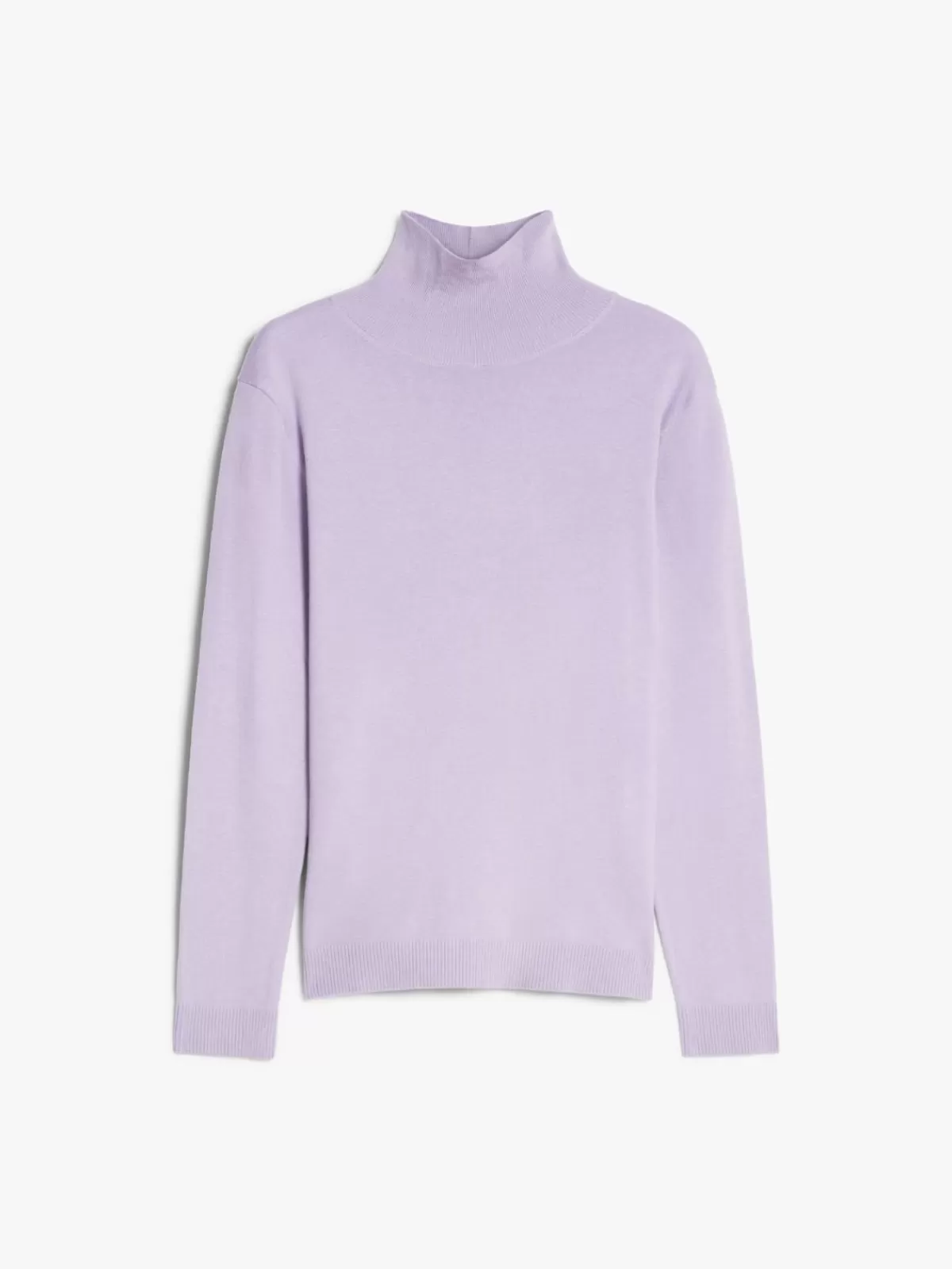 Jersey de cuello alto Max Mara - Mezcla suave de seda y lana en tono lila invernal