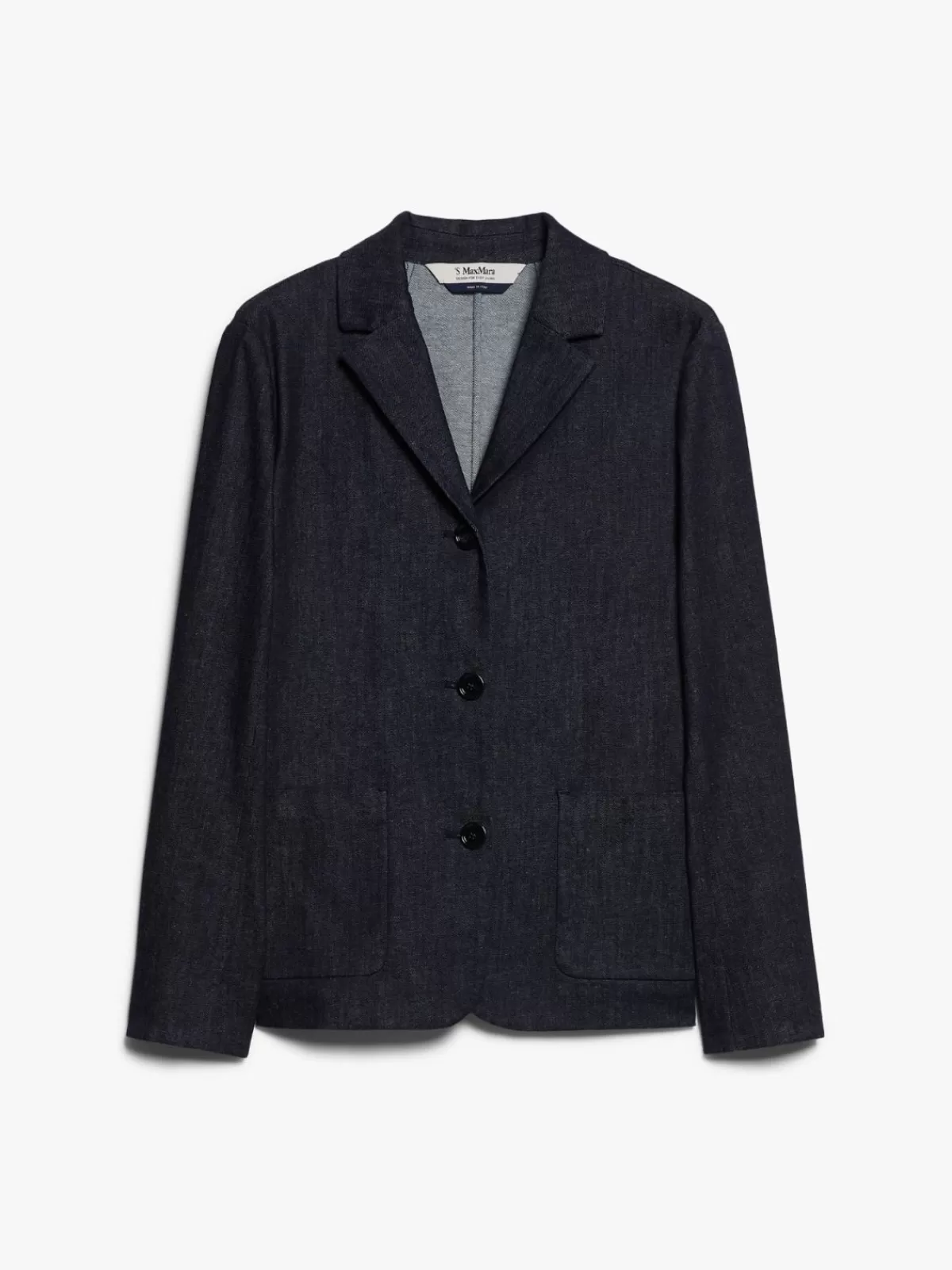 Chaquetas elegantes | Modelo Midnight Blue de mezclilla con un botón, diseño exclusivo Max Mara