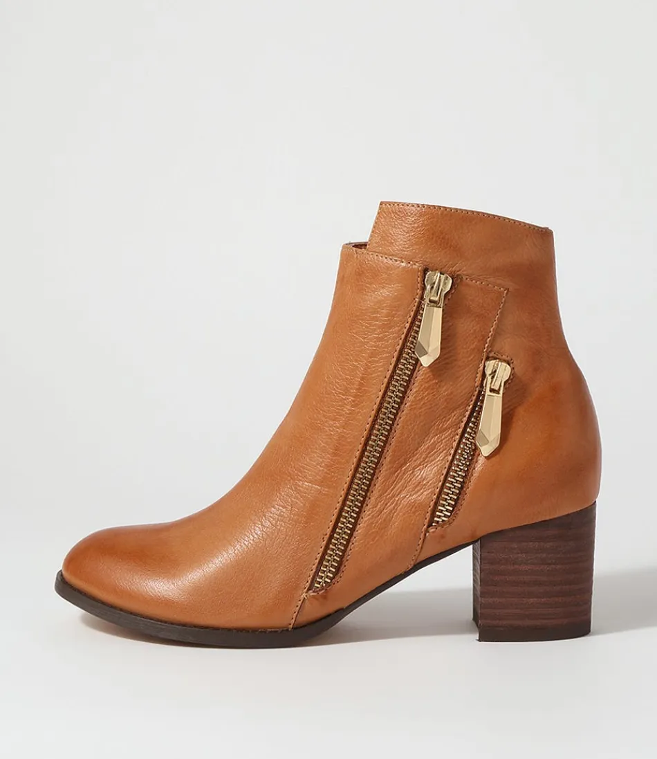 Botas Chelsea para Mujer DJANGO & JULIETTE - Modelo Slaine en Cuero Marrón Arena con Detalles Chocolate, Estilo Casual-Elegante para Looks Urbanos