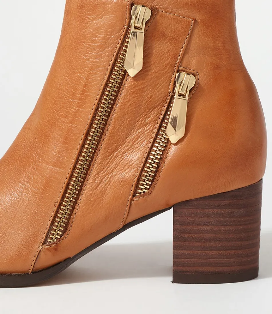 Botas Chelsea para Mujer DJANGO & JULIETTE - Modelo Slaine en Cuero Marrón Arena con Detalles Chocolate, Estilo Casual-Elegante para Looks Urbanos
