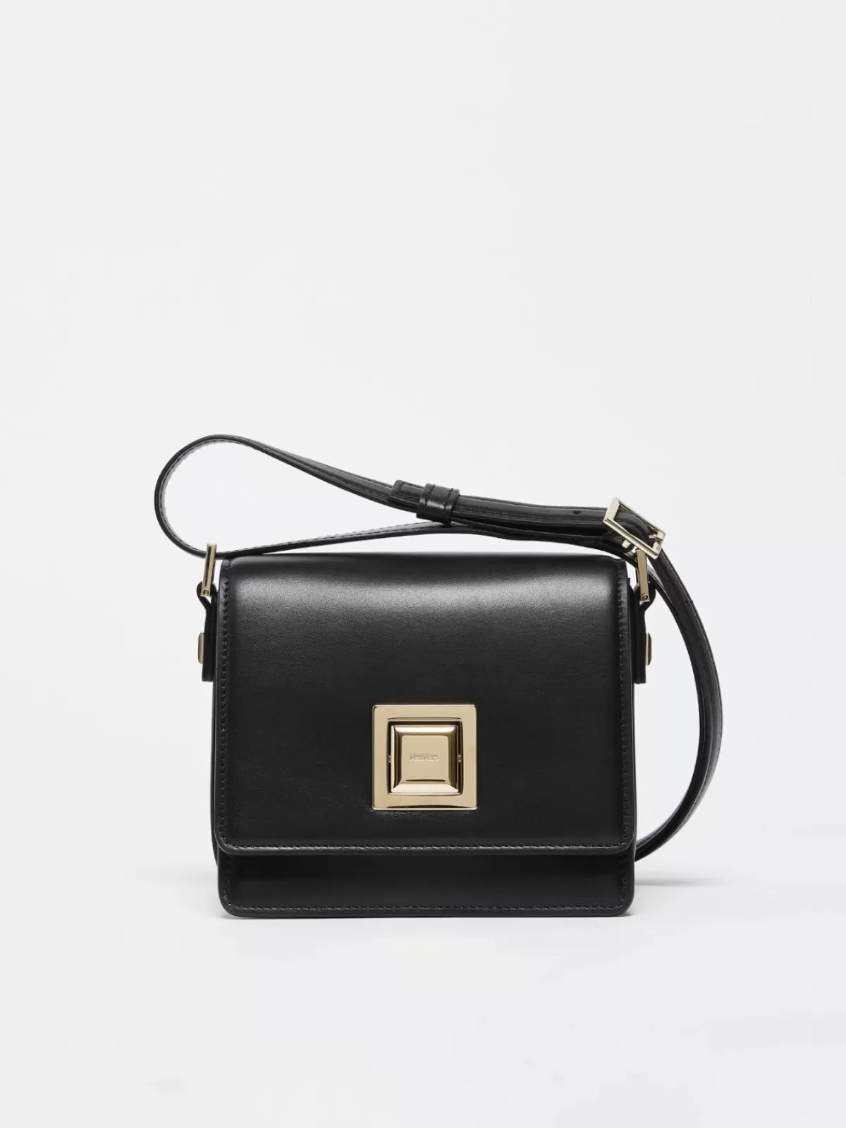 Bolso compacto Max Mara en cuero negro - Modelo MM, diseño clásico con estilo atemporal
