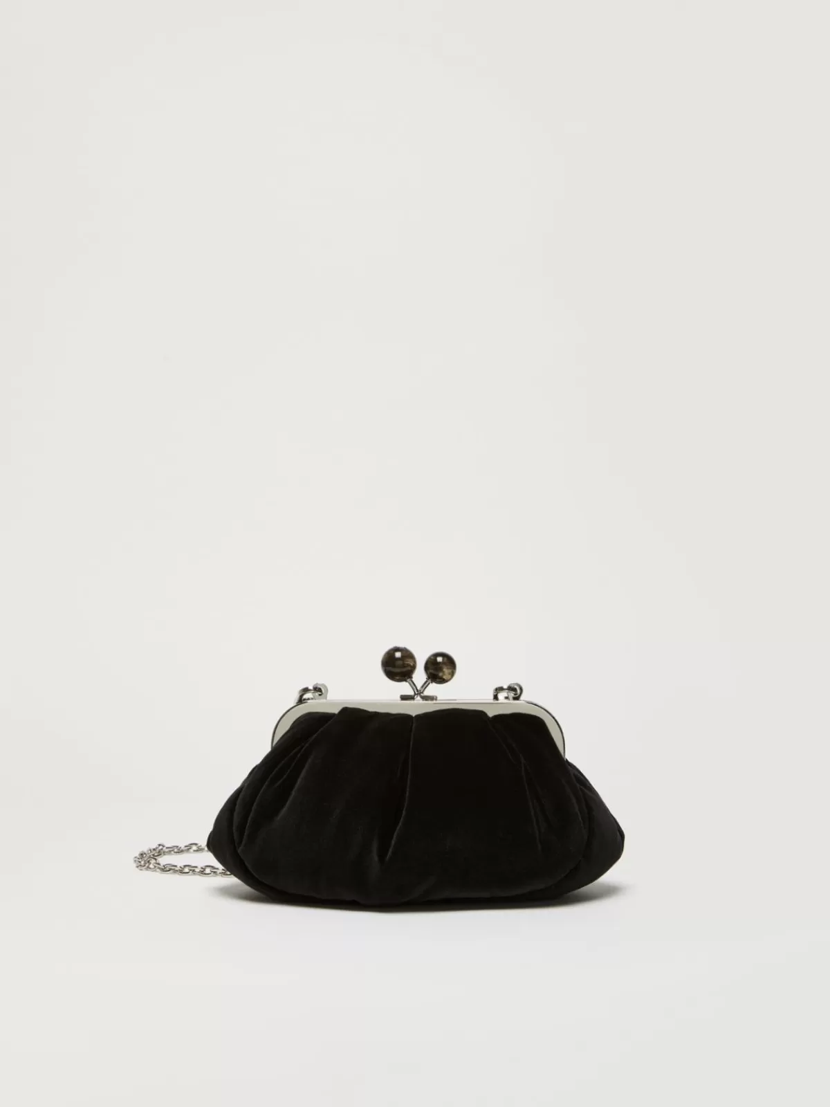 Bolso Weekend Max Mara Pasticcino Pequeño - Terciopelo Negro de Alta Calidad