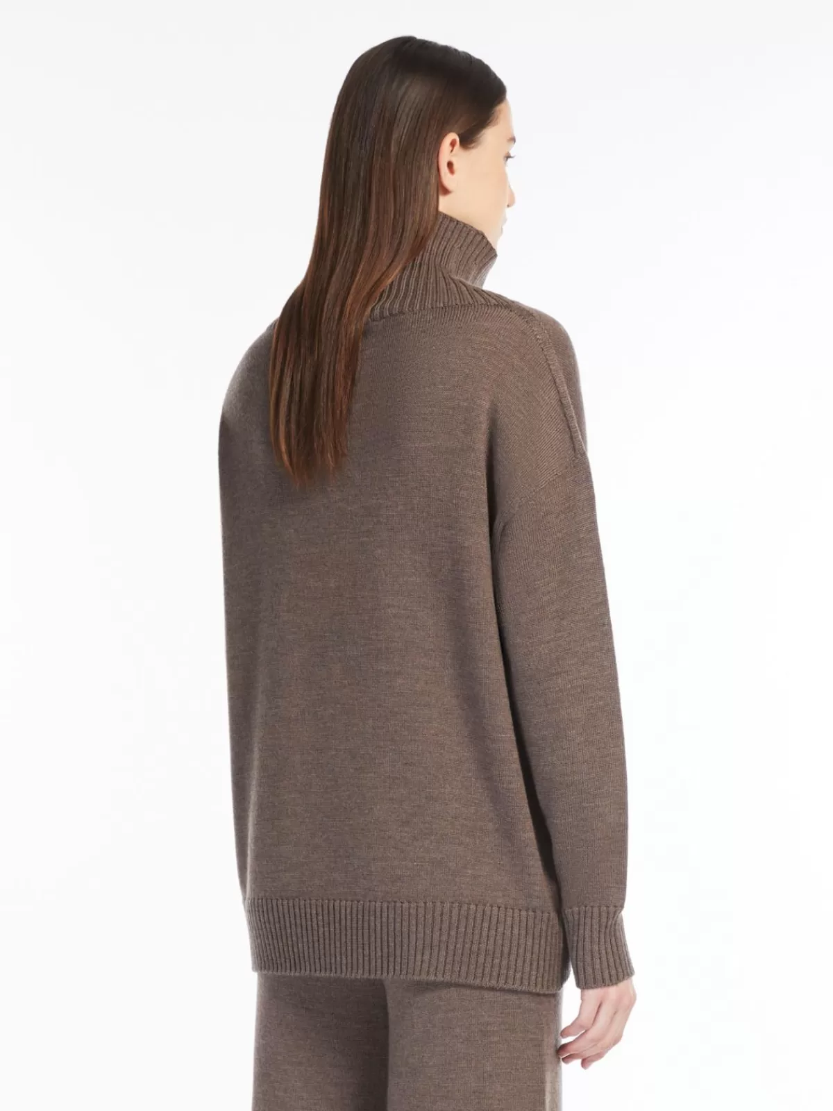 Jersey de Lana Suave Max Mara - Tono Avellana Tostado para Invierno