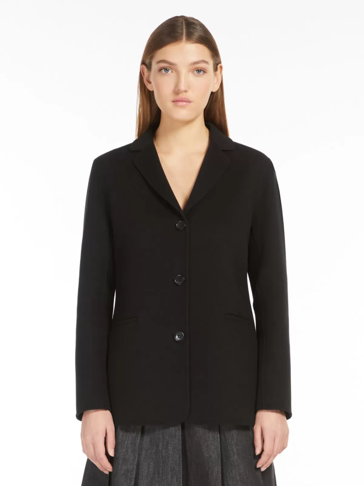 Chaqueta recta de lana negra Max Mara - Abrigo clásico con diseño sofisticado y calidad premium
