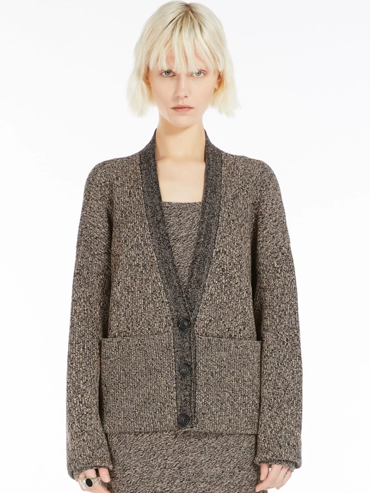 Cárdigan largo Max Mara en viscosa elástica - Negro, tejido de punto suave y cómodo