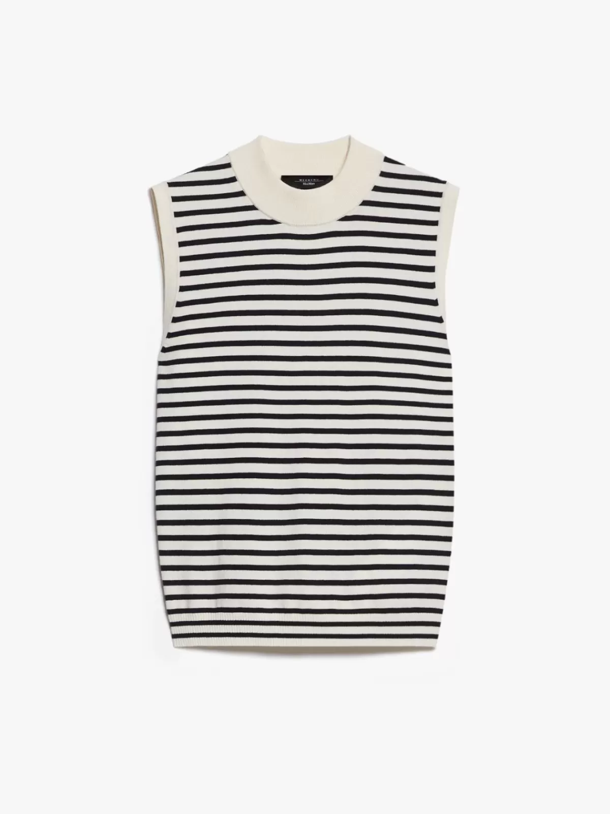 Prenda de punto Max Mara - Top en viscosa elástica suave azul marino, diseño cómodo con ajuste perfecto