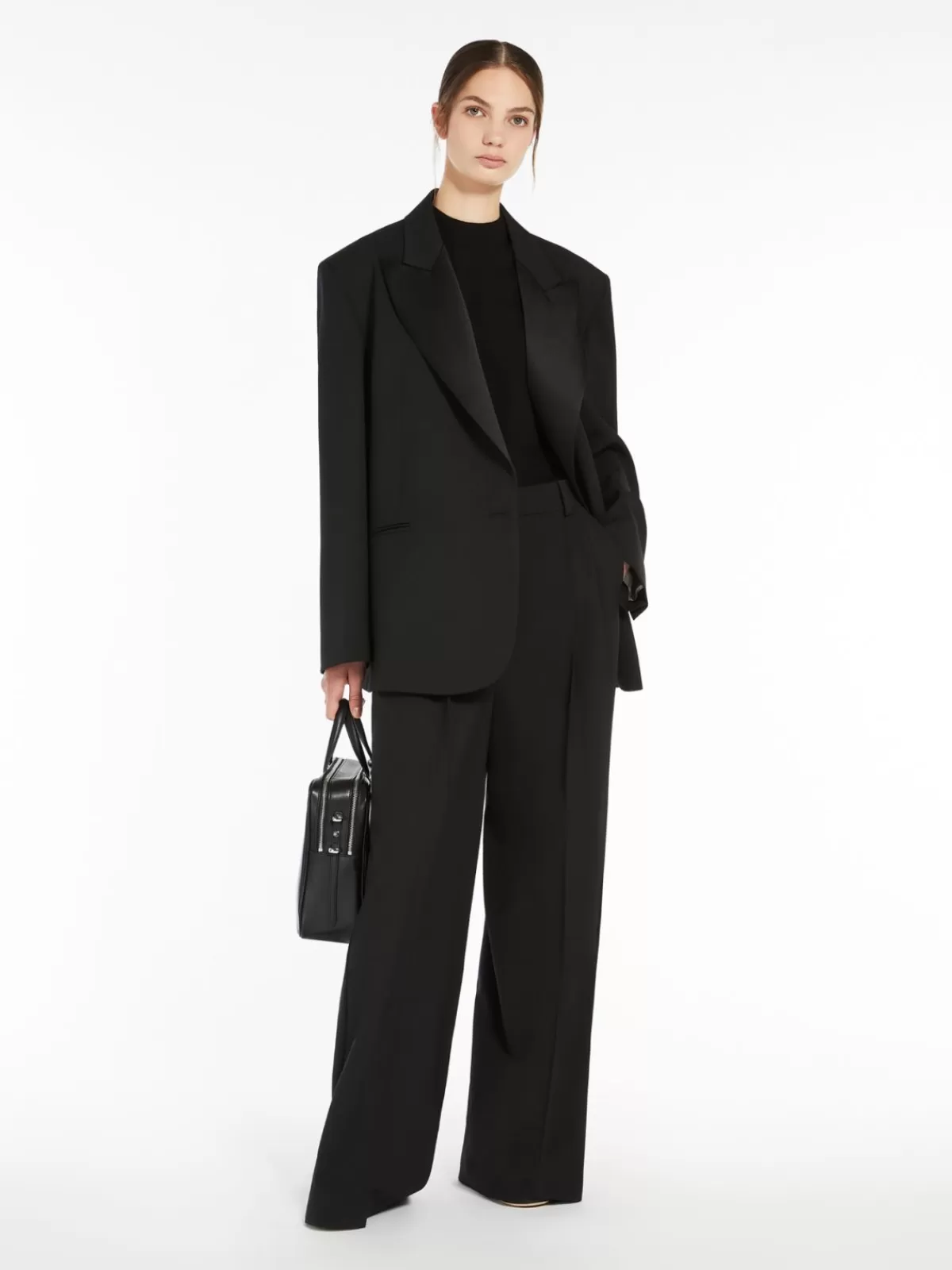 Jersey premium de Max Mara - Top ajustable en fibra de viscosa elástica color negro