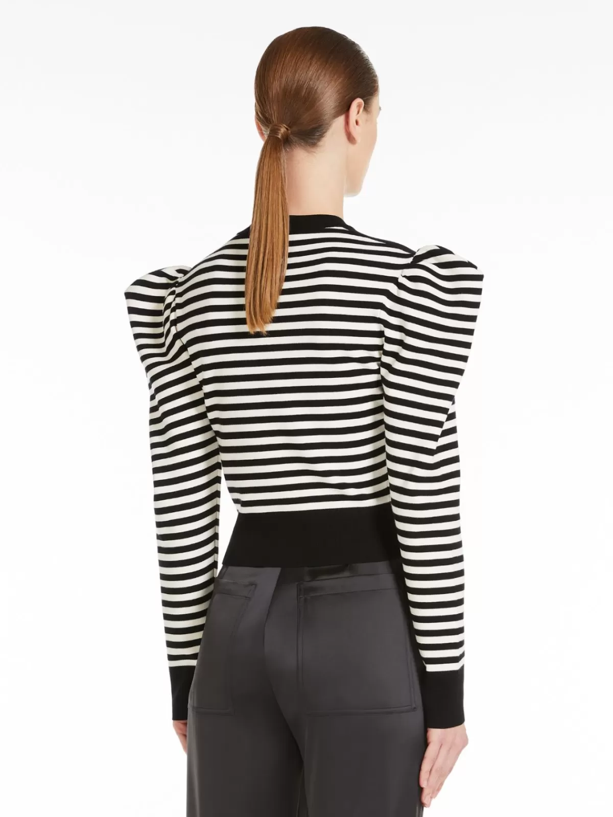 Jersey de viscosa con rayas clásicas Max Mara - Prenda de punto en negro elegante