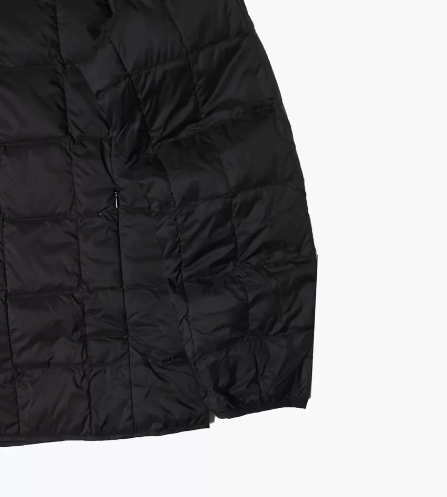 Jassen TAION - Chaqueta Casual de Cuello Redondo con Botones en Negro Clásico