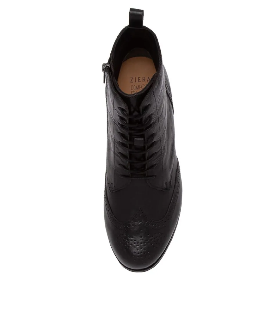 Botas Tobilleras Thron Xf de Cuero Negro - ZIERA para Mujer | Estilo Versátil con Diseño Ergonómico y Suela Antideslizante, Calzado Casual de Larga Duración en Tono Ébano