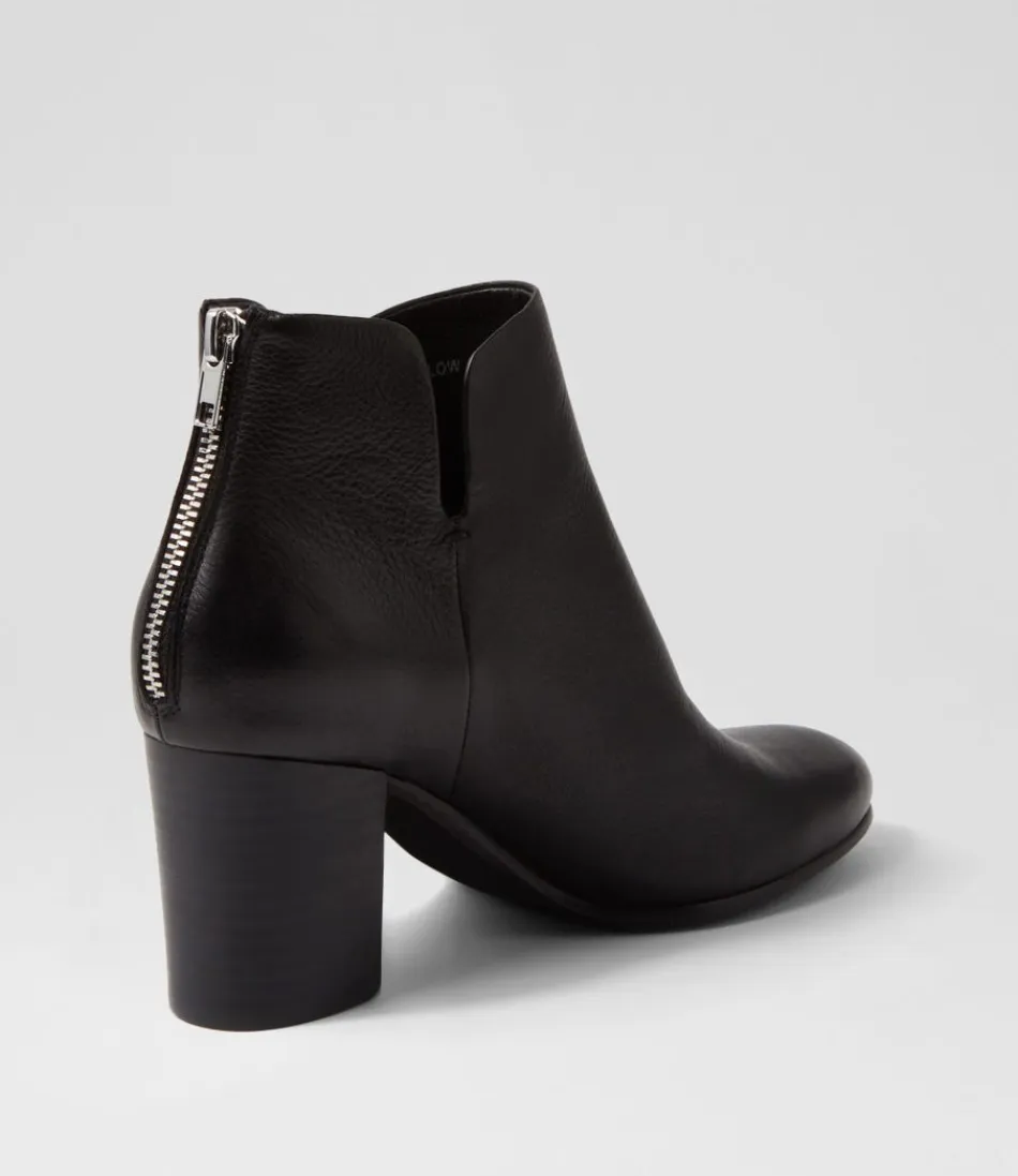 Botines Mujer Tobilleros de Cuero Negro - Estilo Premium Ufollow para Look Urbano