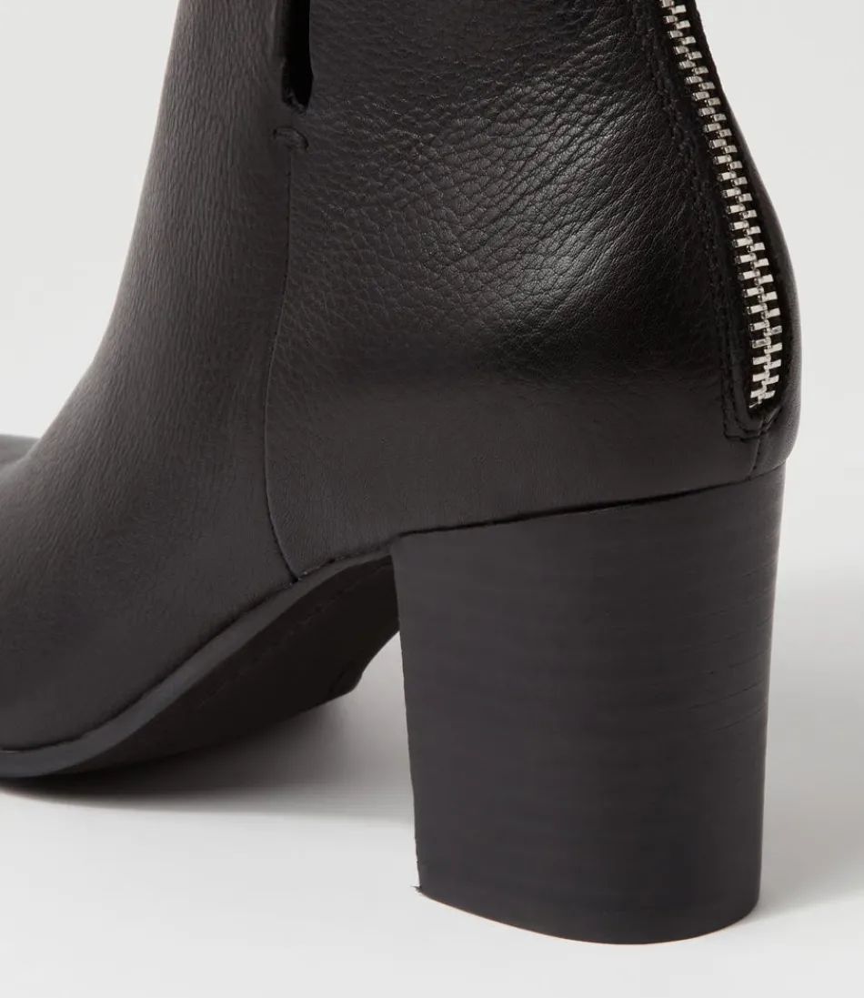 Botines Mujer Tobilleros de Cuero Negro - Estilo Premium Ufollow para Look Urbano
