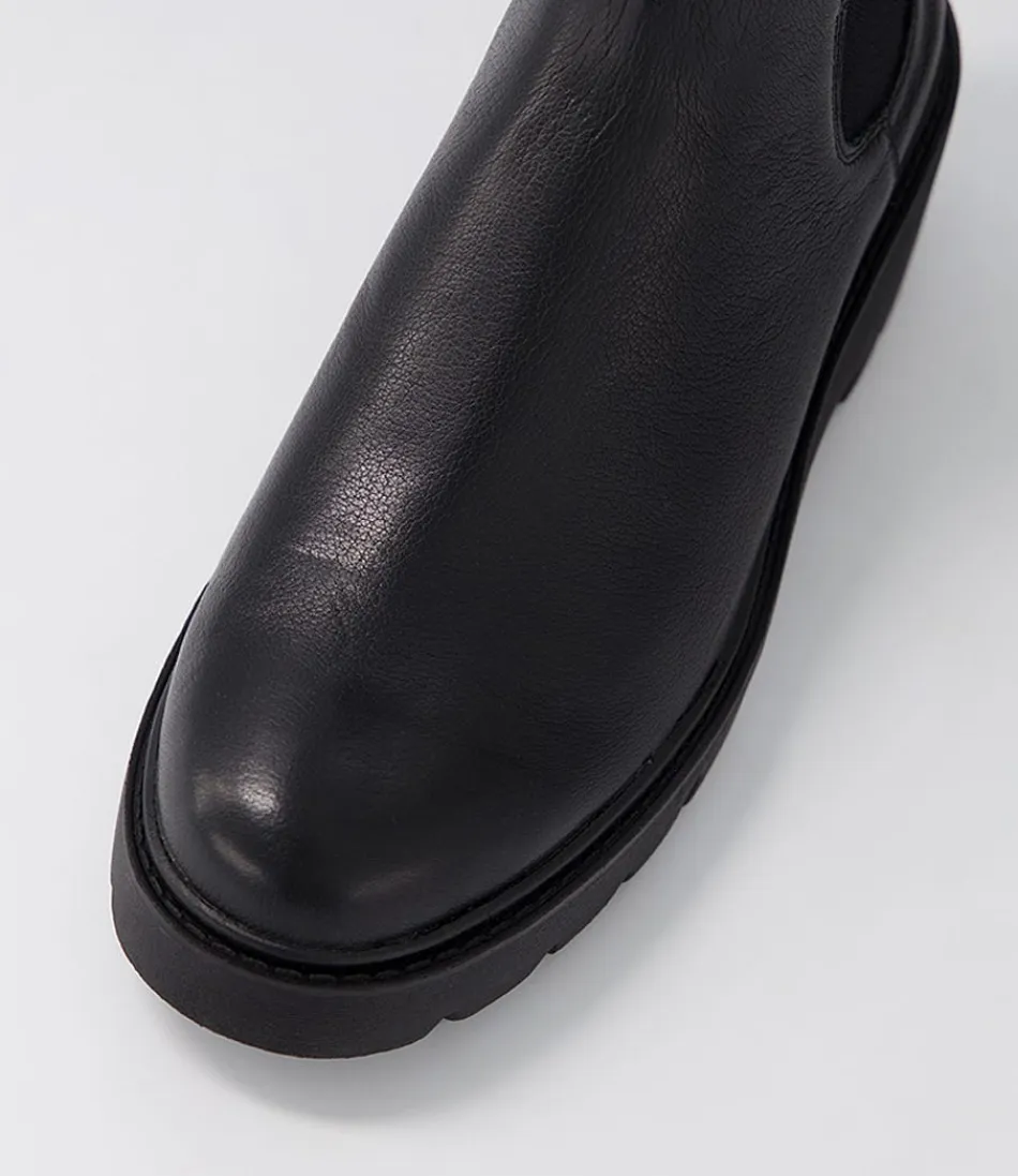 Botines Chelsea Django & Juliette para Mujer - Cuero Negro Unita, Estilo Moderno y Elegancia Duradera