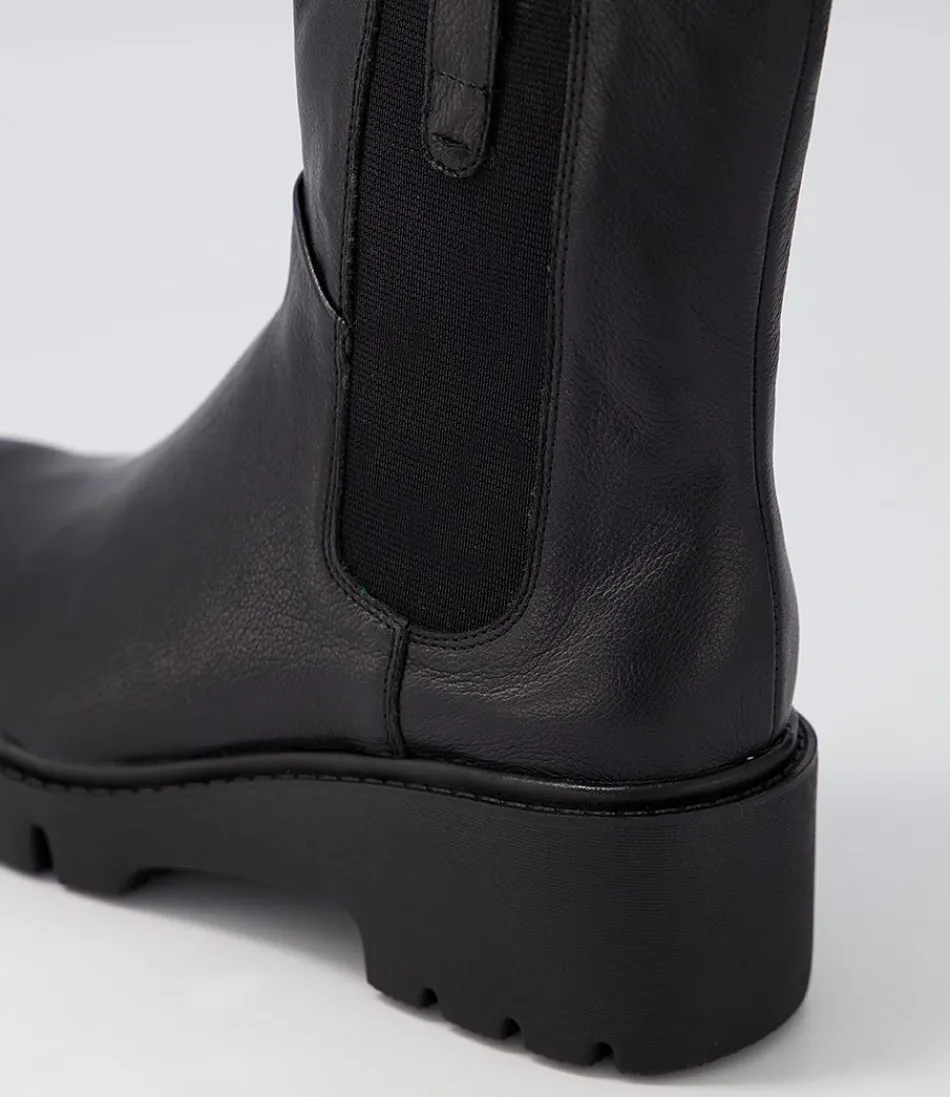 Botines Chelsea Django & Juliette para Mujer - Cuero Negro Unita, Estilo Moderno y Elegancia Duradera