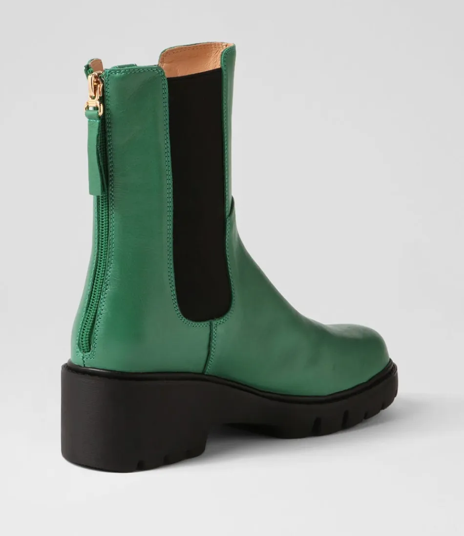 Botas Chelsea DJANGO y JULIETTE para Mujer - Cuero Negro Unita Emerald, Diseño Versátil y Ajuste Cómodo (Estilo Casual)