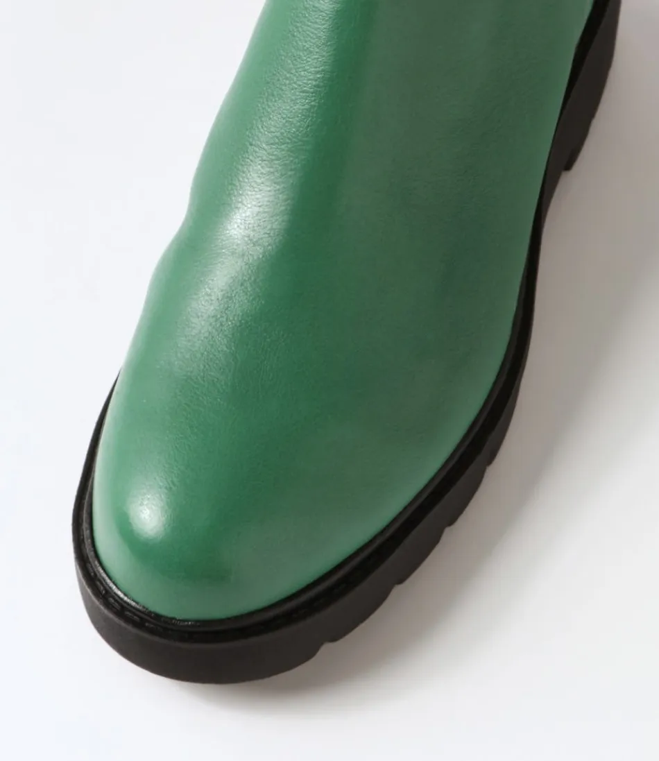 Botas Chelsea DJANGO y JULIETTE para Mujer - Cuero Negro Unita Emerald, Diseño Versátil y Ajuste Cómodo (Estilo Casual)