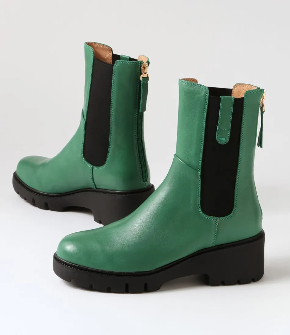 Botas Chelsea DJANGO y JULIETTE para Mujer - Cuero Negro Unita Emerald, Diseño Versátil y Ajuste Cómodo (Estilo Casual)
