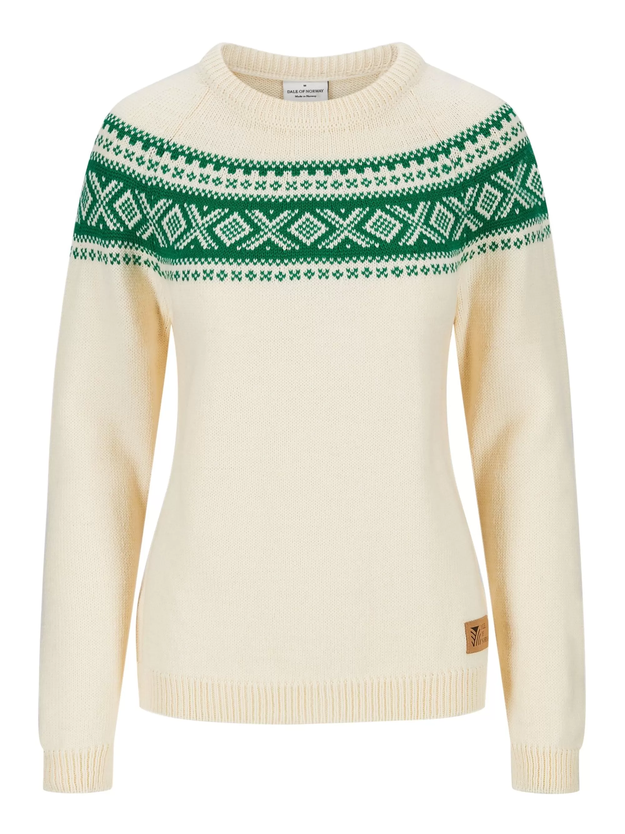 Suéter premium femenino Vagsoy - Lana merina Dale Norway con diseño nórdico

(：，
