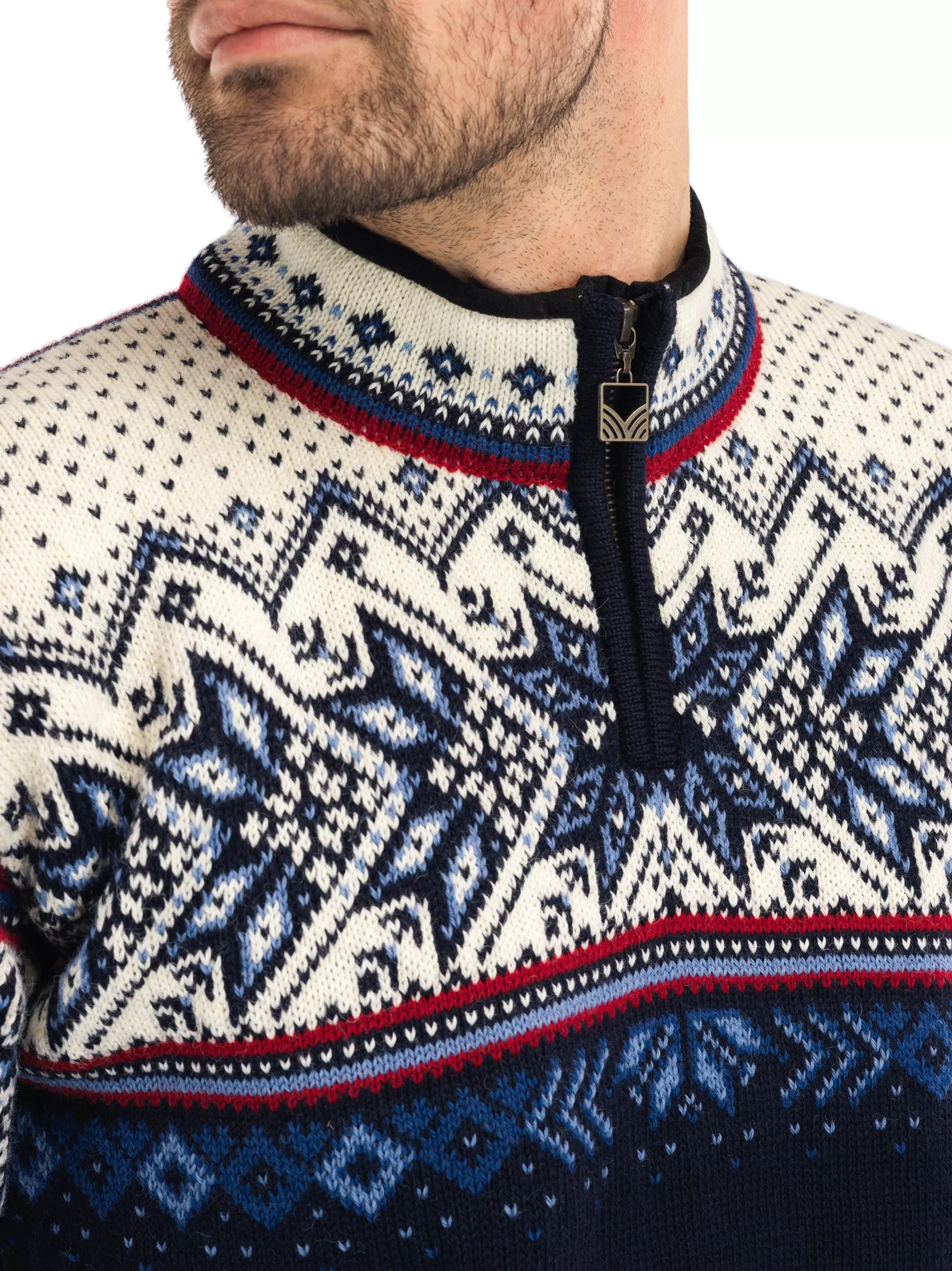 Chaqueta de Lana Noruega Dale of Norway para Hombre - Abrigo Clásico Vail en Lana 100% Noruega, Confección Artesanal