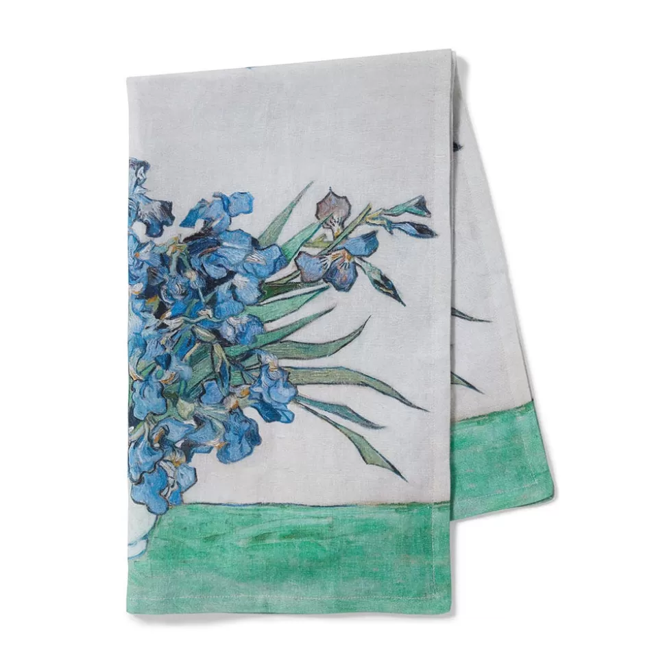 Paño de Cocina Inspirado en 'Lirios' de Van Gogh - Accesorio Decorativo Exclusivo del Museo Metropolitano