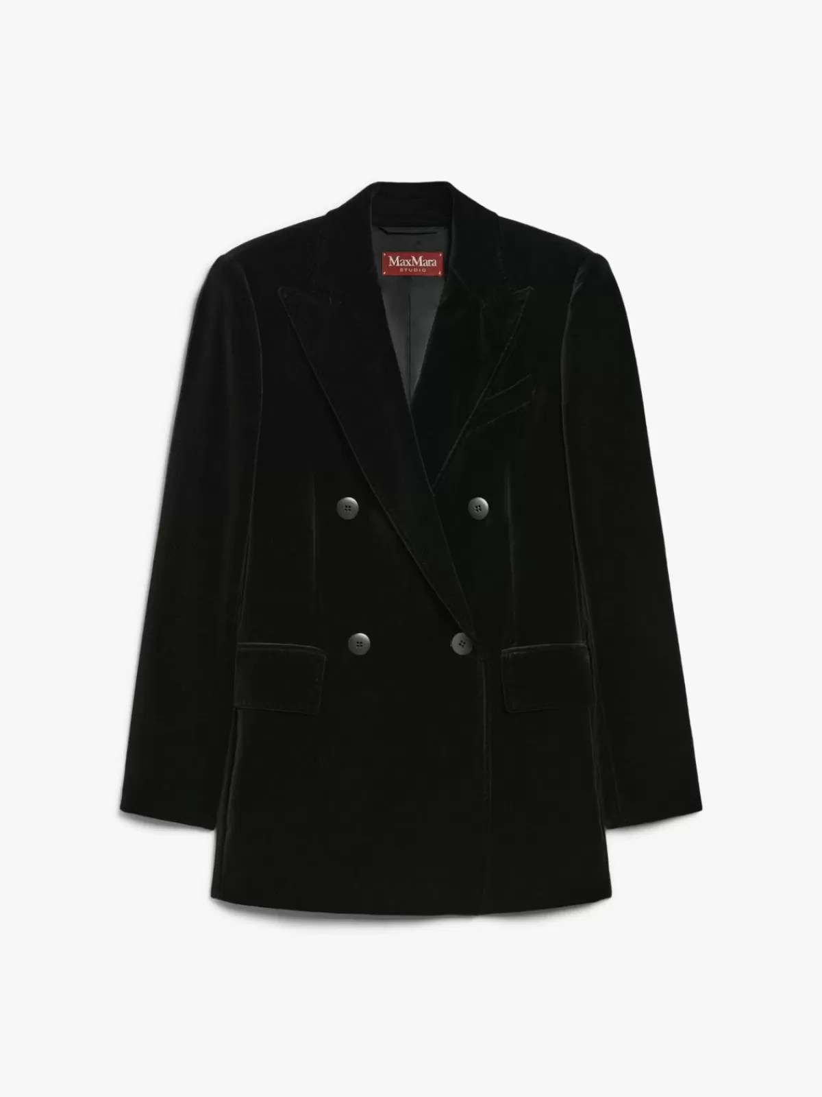 Chaquetas de Etiqueta Elegantes | Blazer de Terciopelo Max Mara - Negro Profundo, Corte Ajustado para Looks Sofisticados