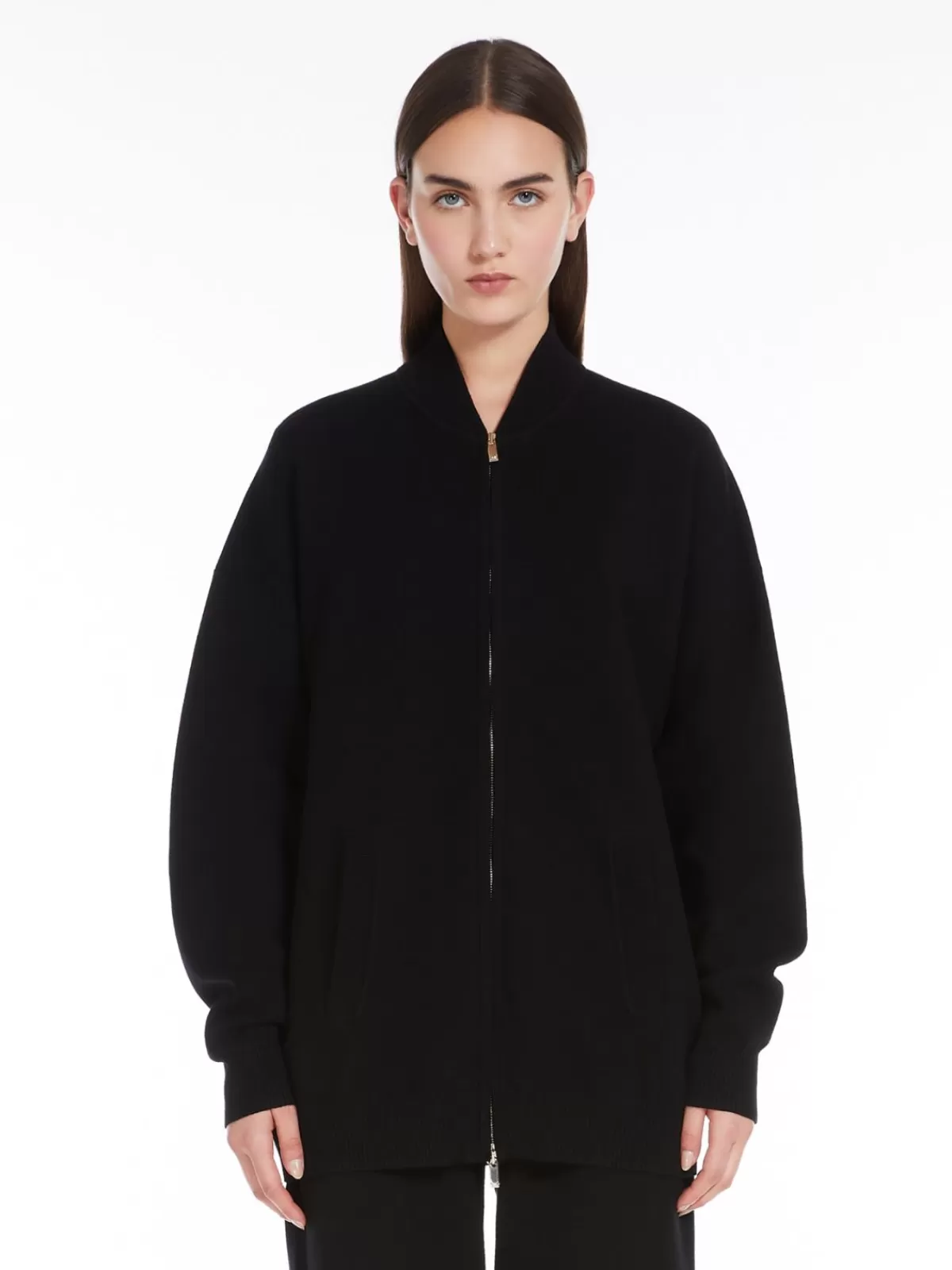 Chaqueta bomber de punto viscosa Max Mara - Estilo urbano en negro clásico