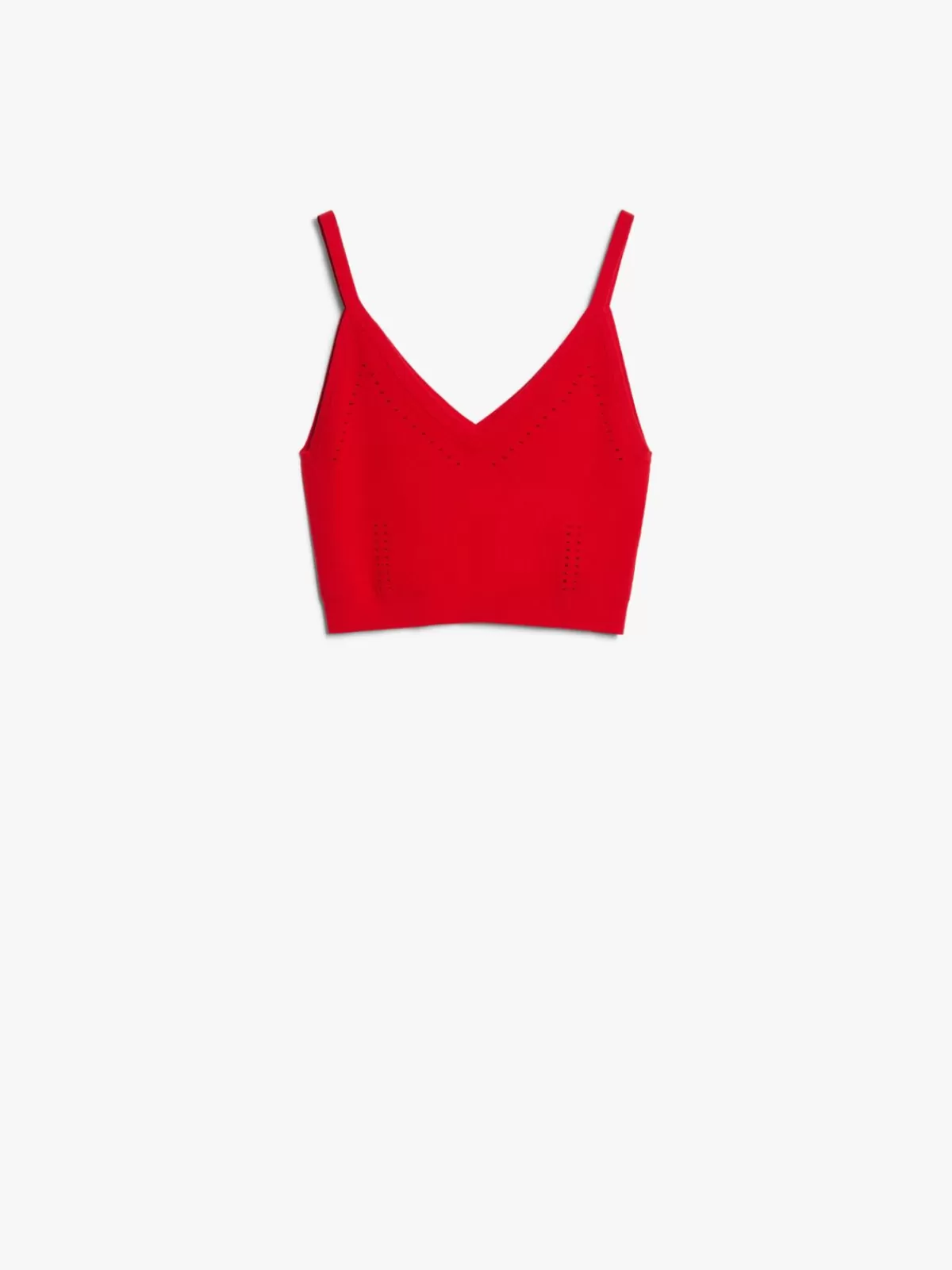 Max Mara - Blusa de punto en viscosa, color rojo intenso, ideal para looks elegantes