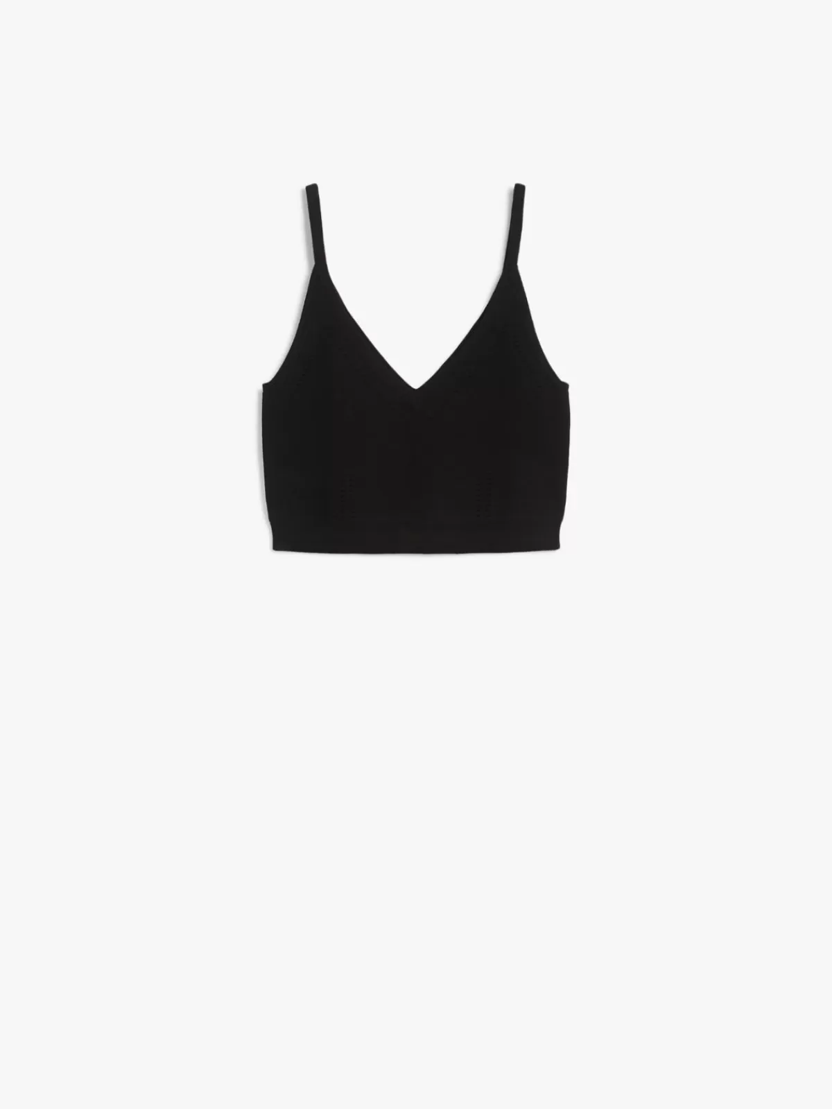Max Mara - Top de punto clásico en viscosa negra