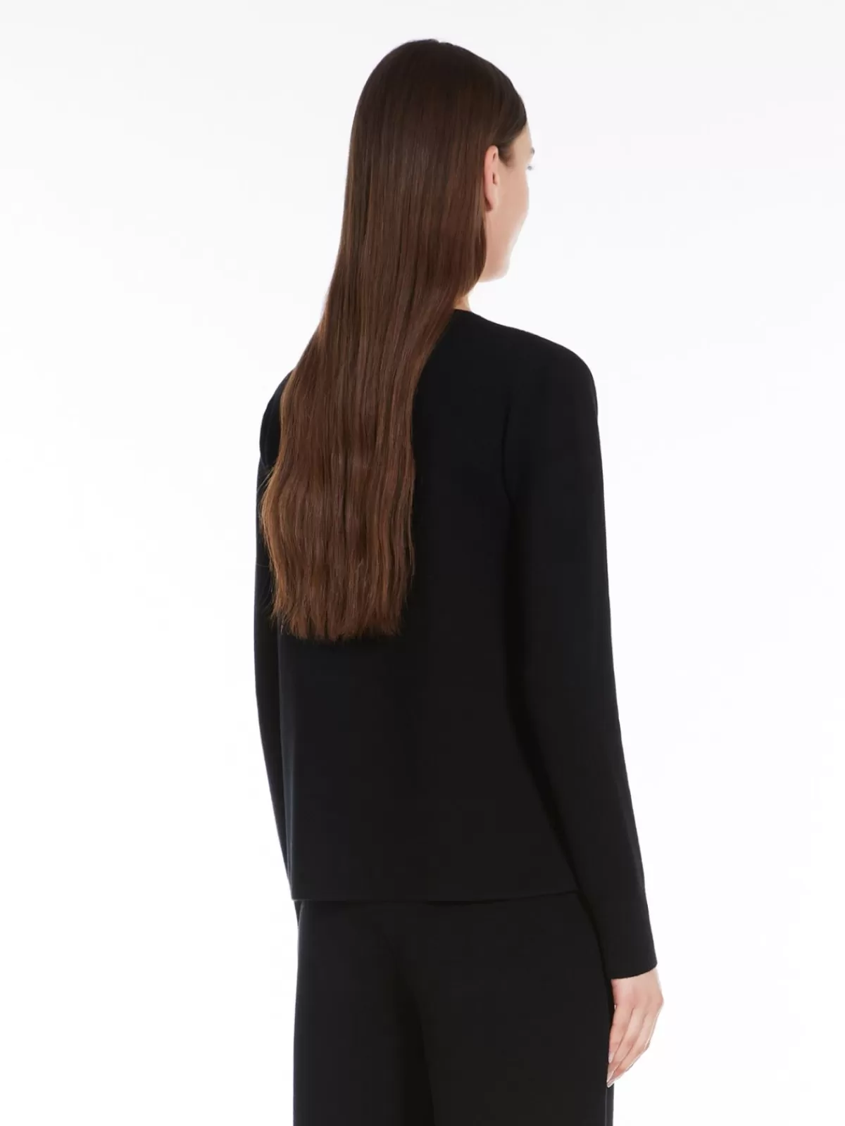 Jersey oversize de hilo viscosa Max Mara - diseño cómodo en tonalidad clásica negra, estilo versátil con calidad premium