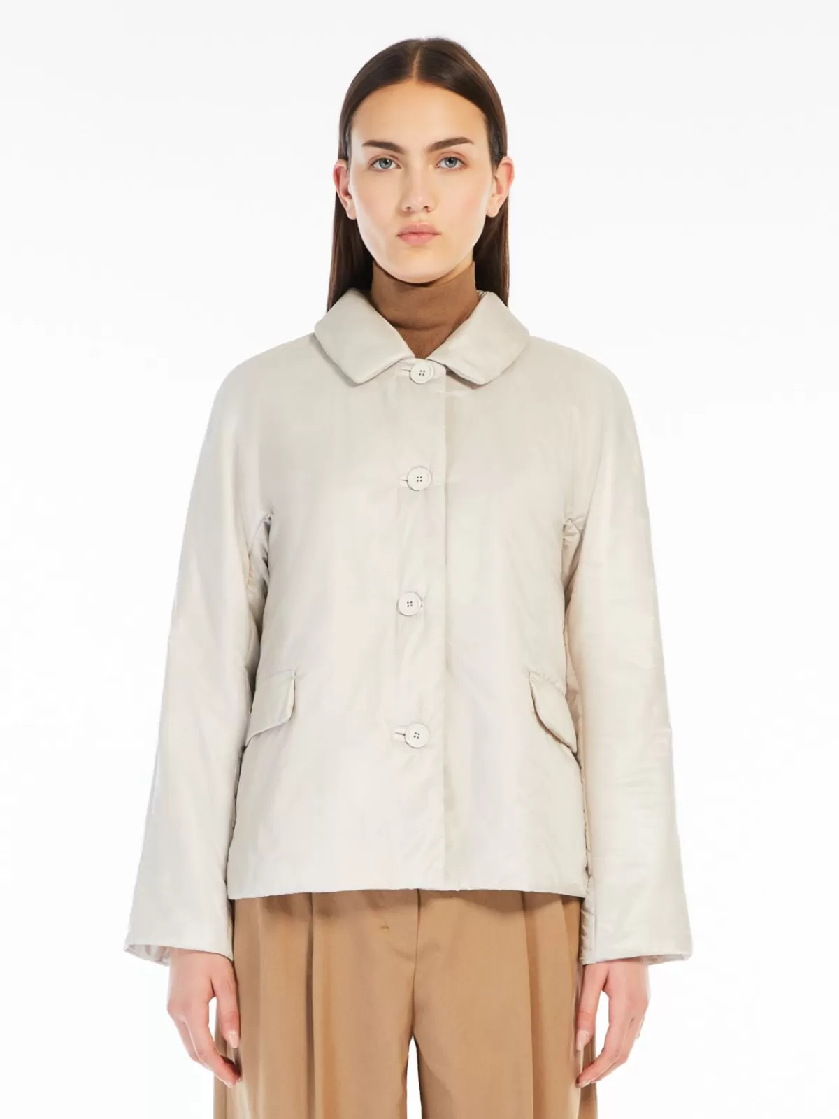 Max Mara - Abrigo Invernal en Lona Técnica Impermeable ICE - Calidez y Estilo en Diseño Moderno
