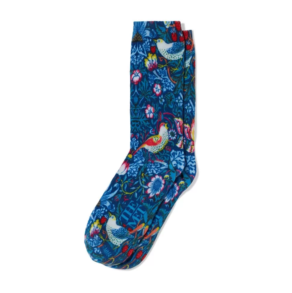 Medias Estampadas para Mujer - Diseño Strawberry Thief de William Morris | Colección Exclusiva Tienda Met