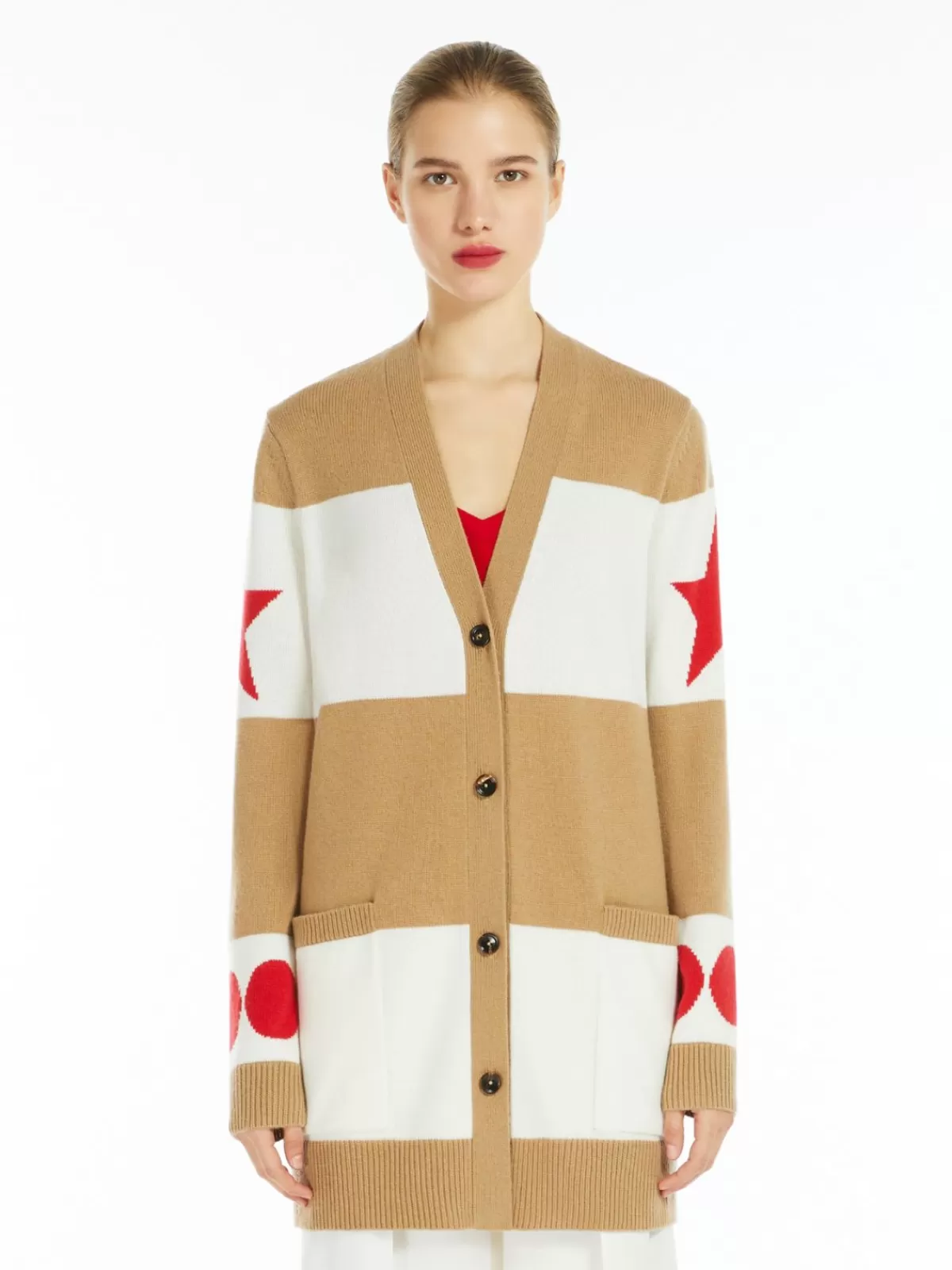 Cárdigan abrigado de lana y cachemira Max Mara | Tono camel invernal | Diseño clásico para armarios elegantes