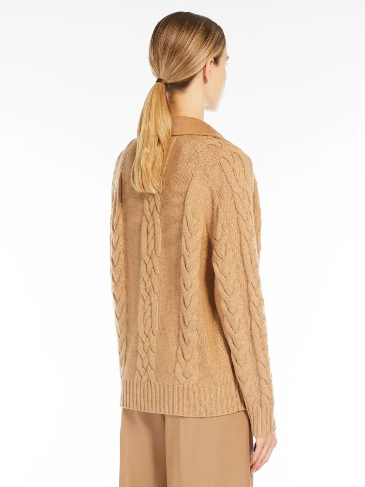Abrigo clásico Max Mara en lana y cachemir - Tono camel elegante