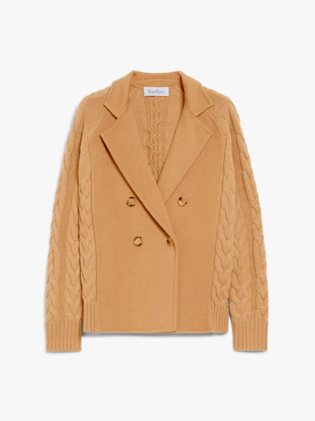Abrigo clásico Max Mara en lana y cachemir - Tono camel elegante