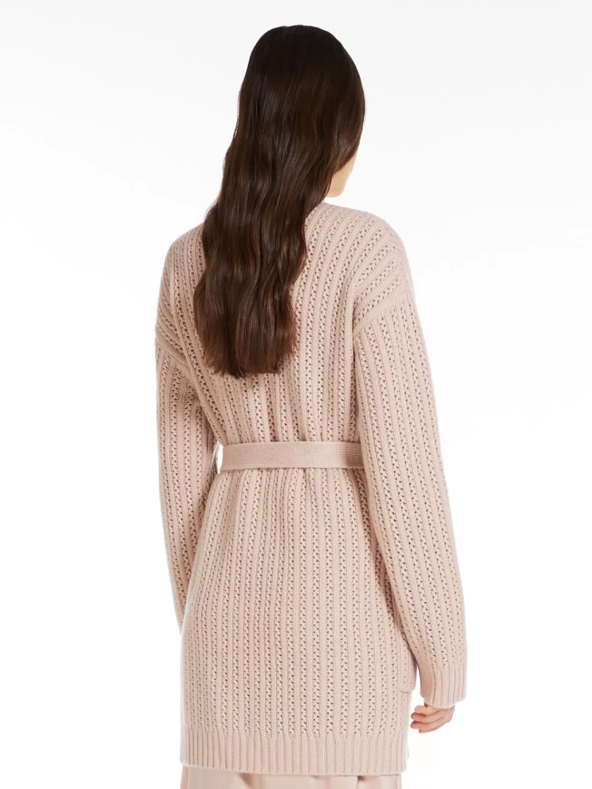 Max Mara - Suéter acanalado en lana y cachemira - Color arena suave con detalles en punto