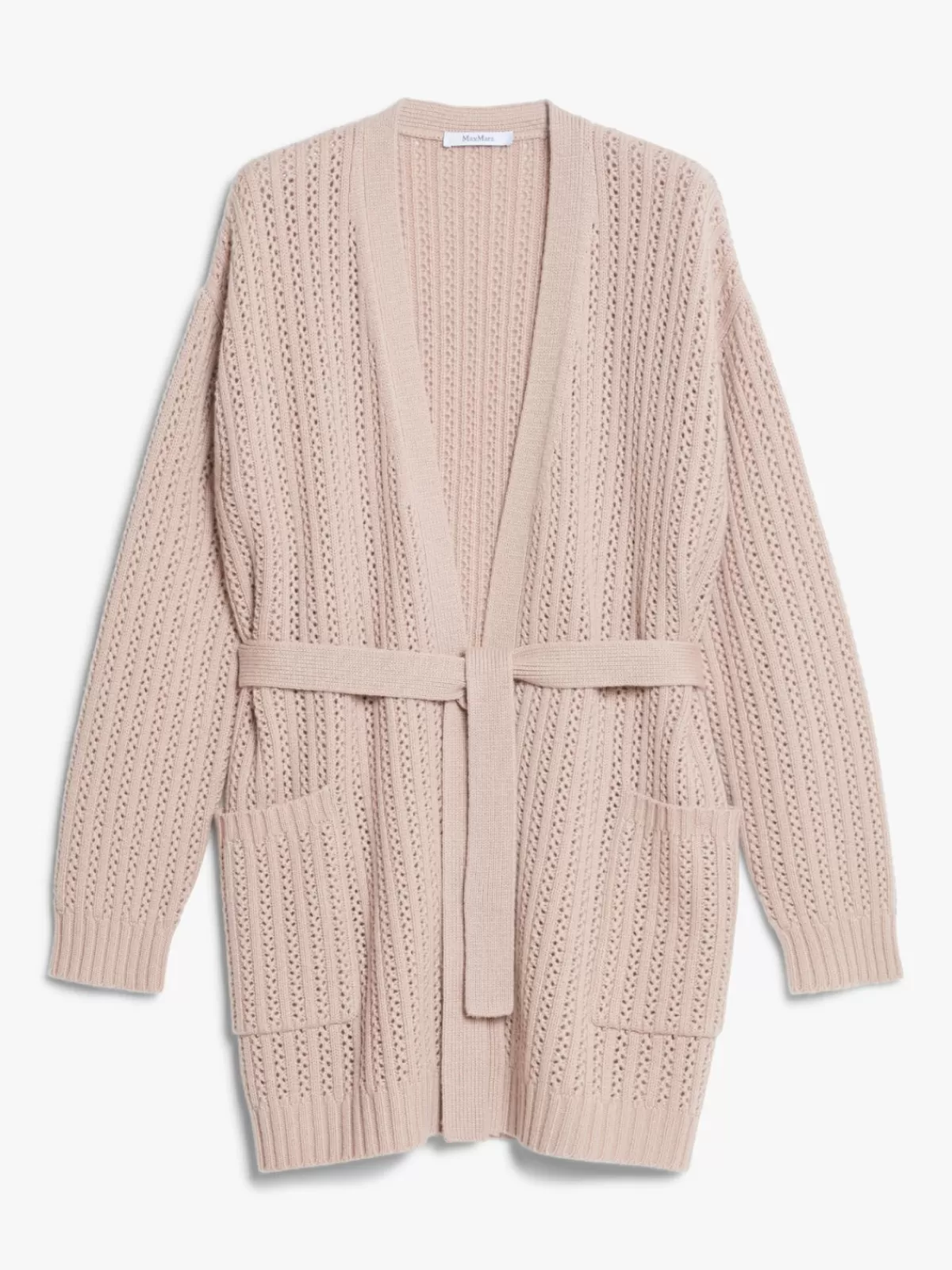 Max Mara - Suéter acanalado en lana y cachemira - Color arena suave con detalles en punto