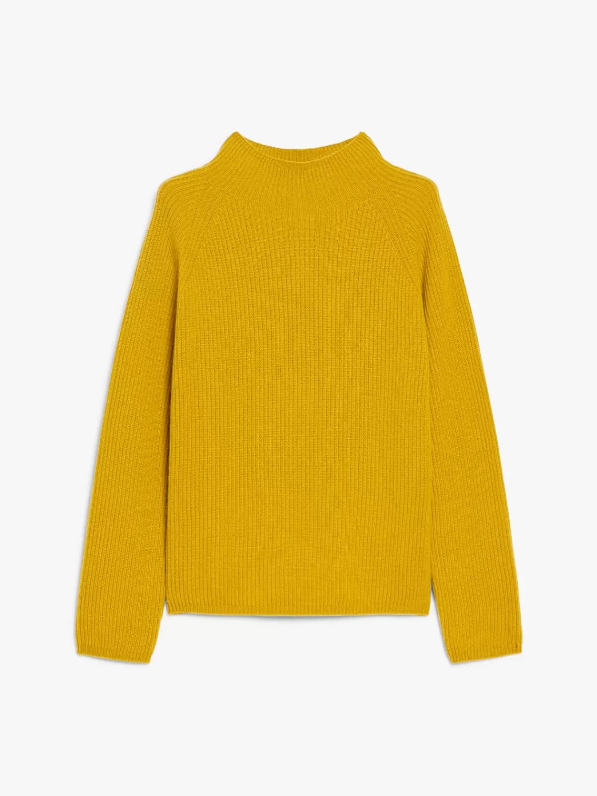 Jersey acanalado Max Mara en lana y cachemir - Amarillo brillante para looks invernales