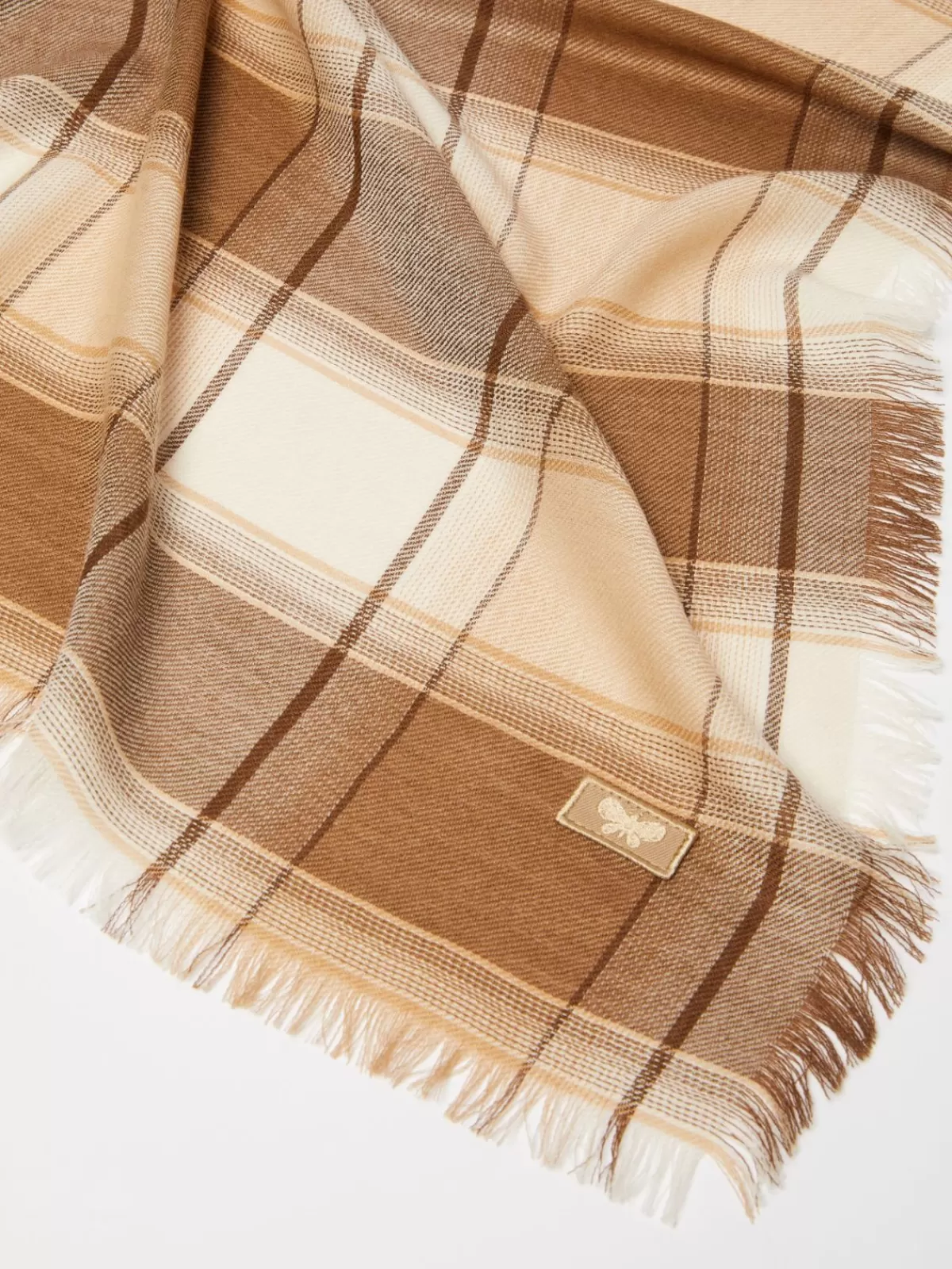 Max Mara · Chalina de Lujo en Lana y Cachemira Suave - Tono Camel Ideal para Invierno, Elegancia Abrigada en Accesorios de Cuello