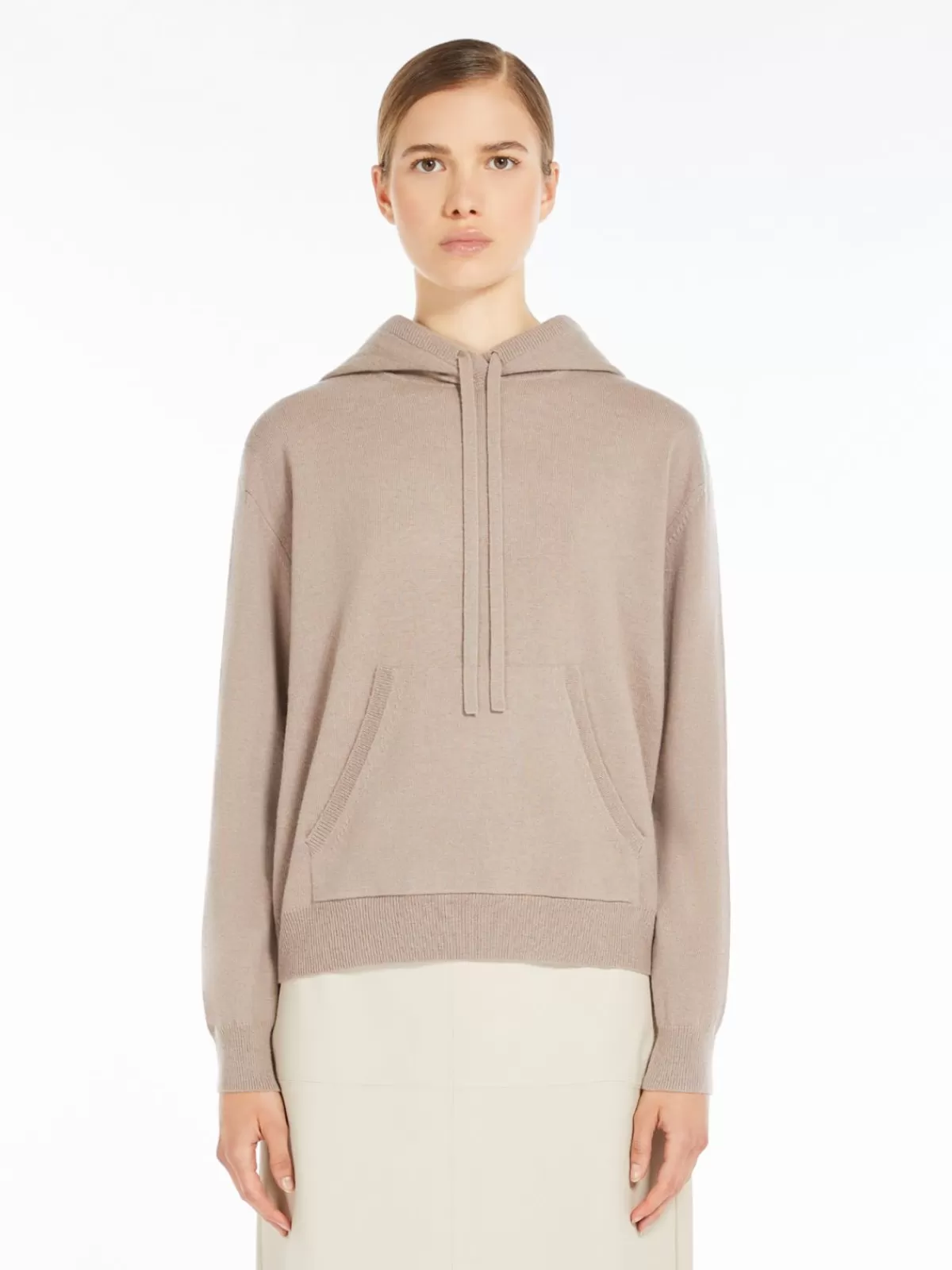 Suéter acogedor Max Mara en lana y cachemir - Tono paloma cálido para invierno