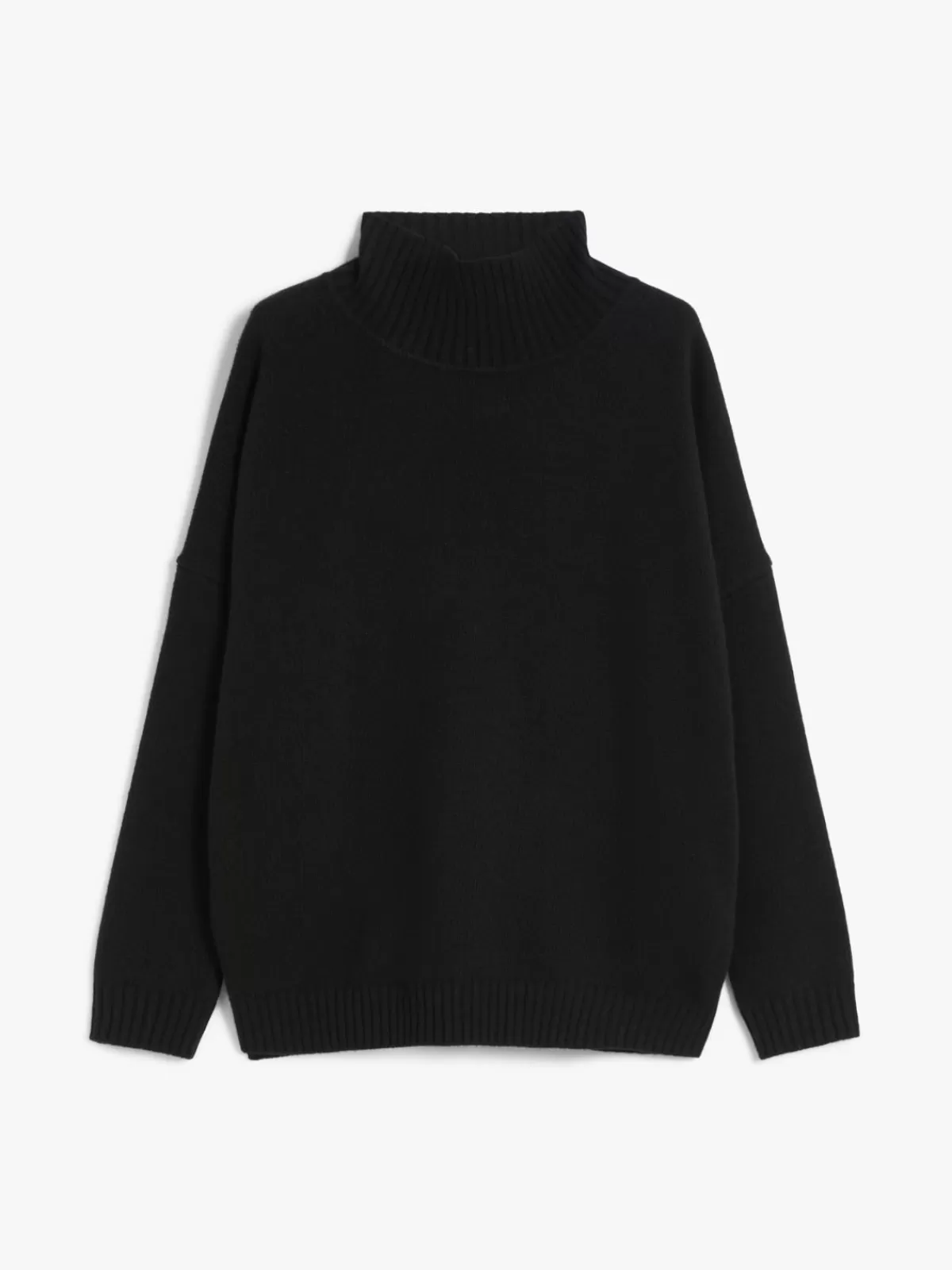 Suéter térmico Max Mara de cuello alto - Lana natural en tono negro clásico para invierno
