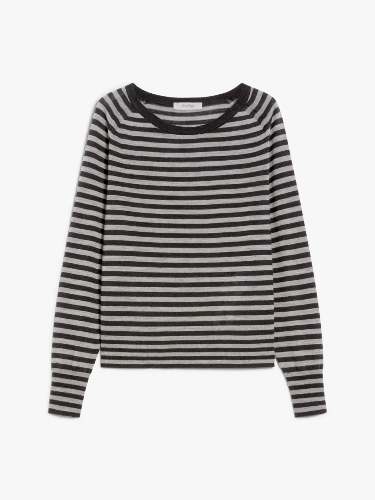 Max Mara - Suéter clásico de lana merino en gris claro, diseño atemporal y versátil para tu colección de invierno